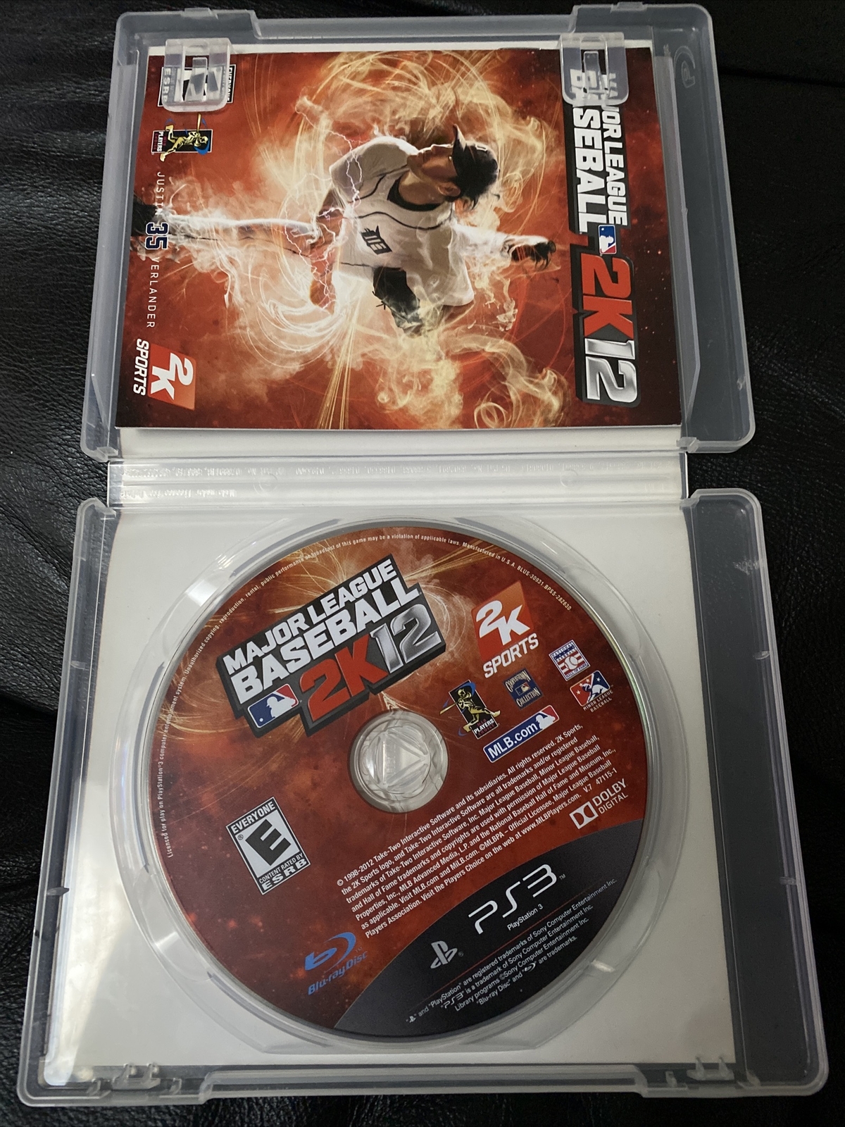 Major League Baseball 2K12 (PlayStation 3, 2012)completed Game/ Case Cover/ Book