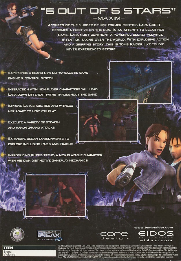 Lara Croft: Tomb Raider — The Angel of Darkness – Rare Eidos PC Game NEW in BOX