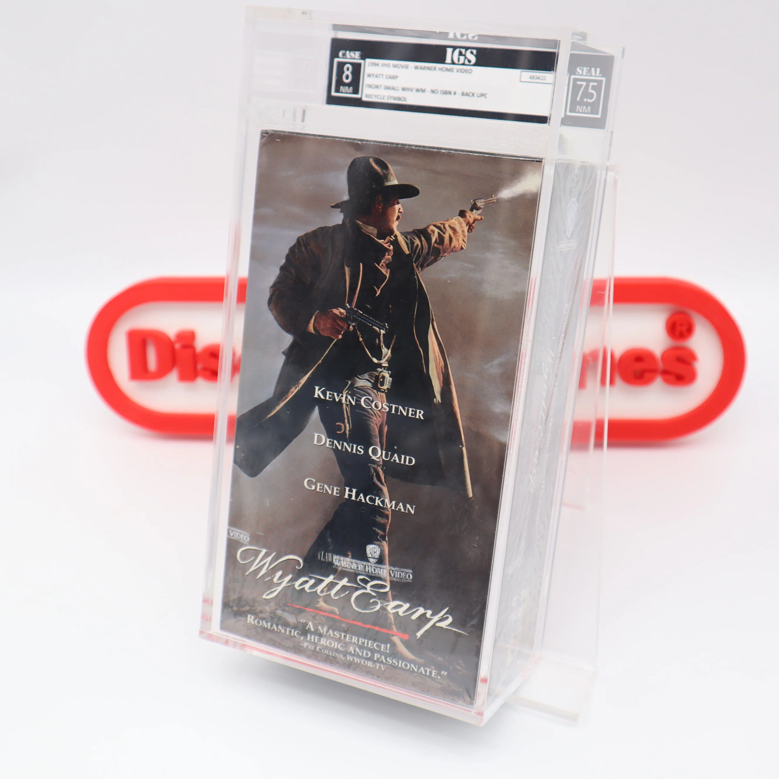 WYATT EARP DOUBLE VHS SET! IGS GRADED 8.0 BOX & 7.5 SEAL! NEW & Sealed! (VHS)