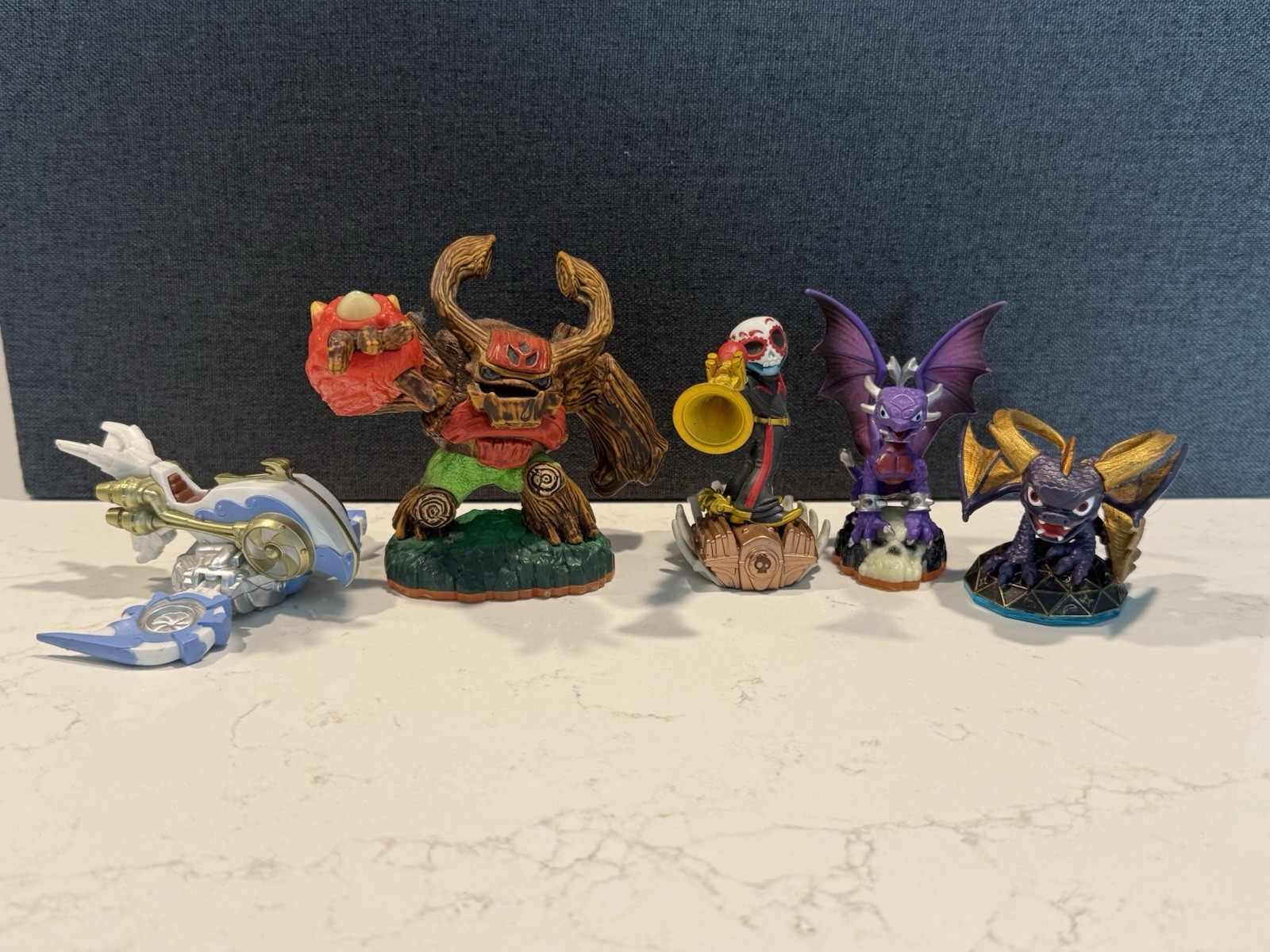 Skylanders Lot of 5 Tree Rex Fright Rider Cynder Spyro Jet-Vac Vehicle Figures