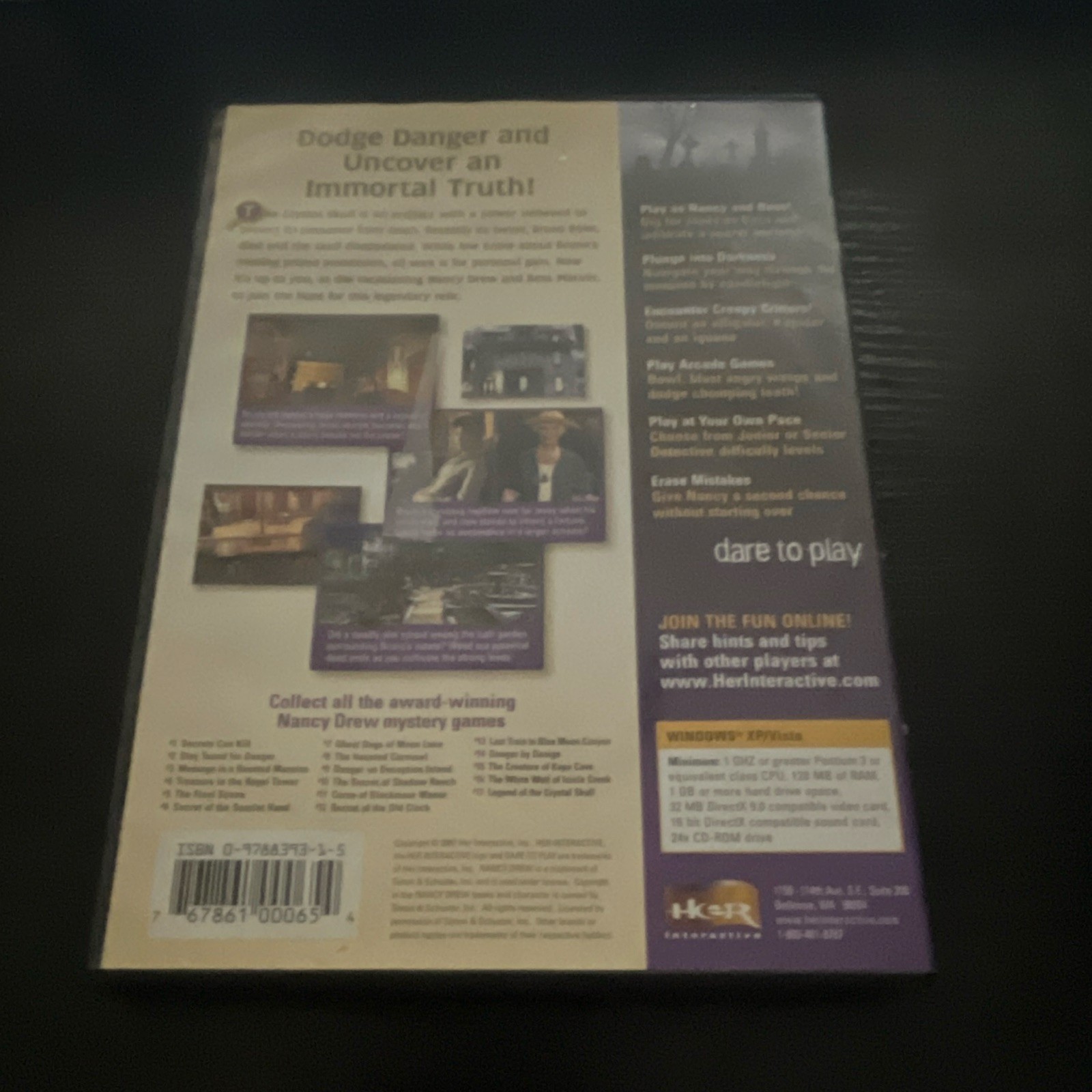 Her Interactive Nancy Drew: Legend of the Crystal Skull (PC) E both discs