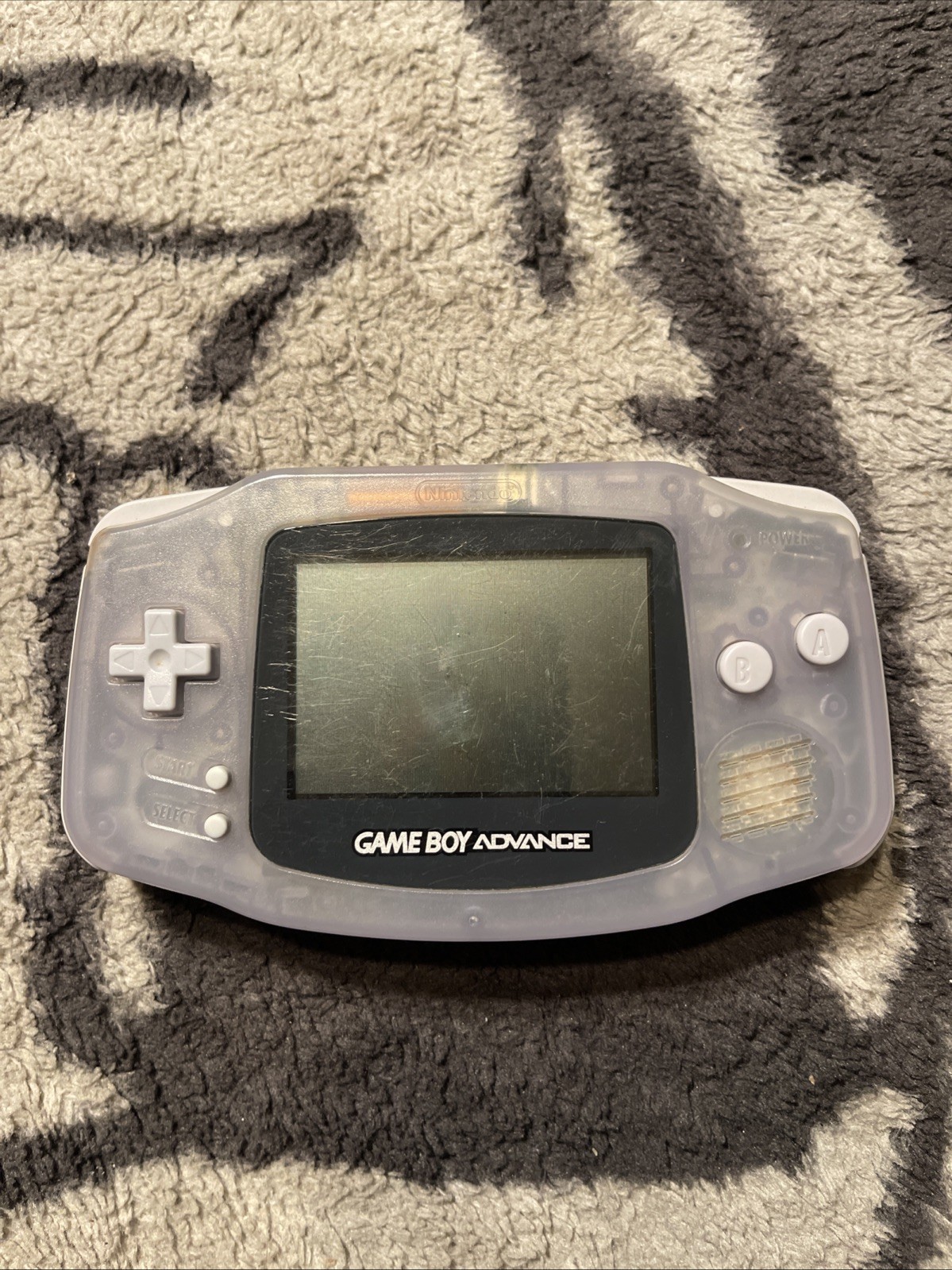 Nintendo Game Boy Advance GBA with 1 game tested and working Clear glacier