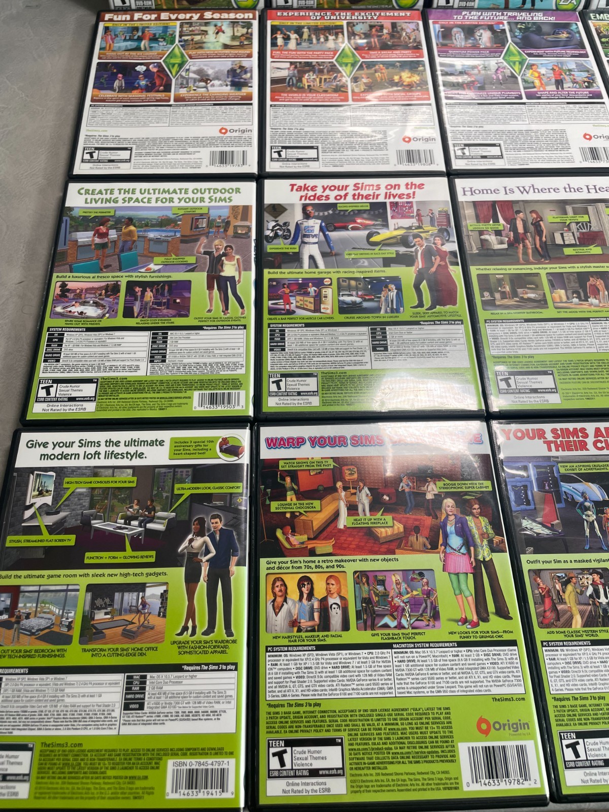 The Sims 3 PC Mac Lot of 22 Expansion Stuff Packs Limited Editions Medieval