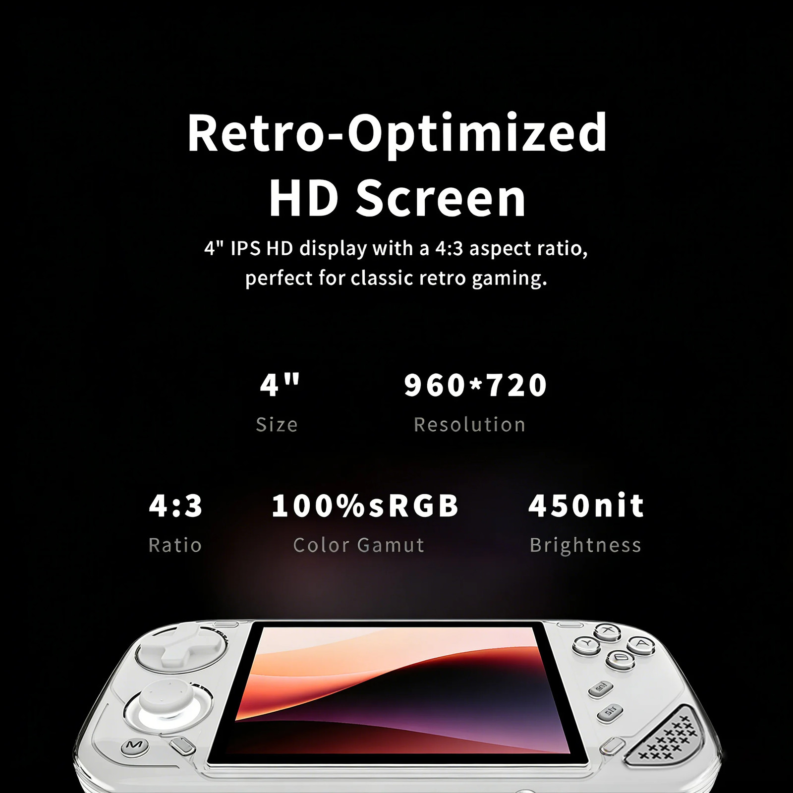 MINILOONG POCKET 1 Modular Retro Handheld Emulator 4″ 4:3 IPS RGB Hall Joystick