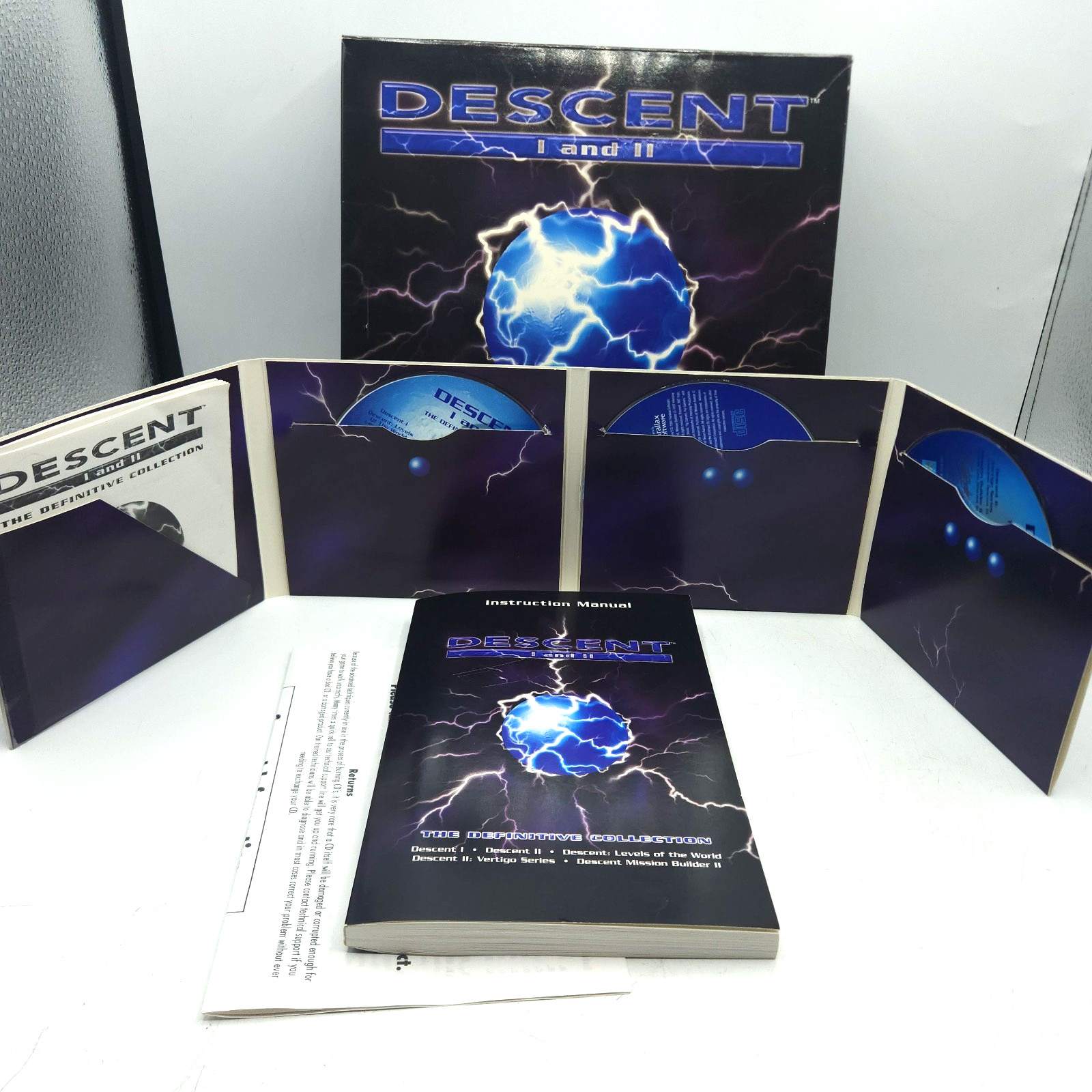 Descent I & II: The Definitive Collection 3-Disc Set PC CD Big Box Set 1997
