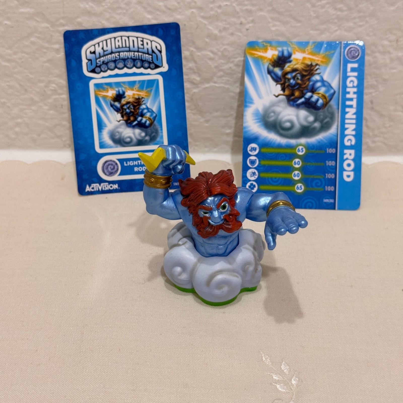 Skylanders Spyro’s Adventure Lightning Rod Figure With Cards Air Element