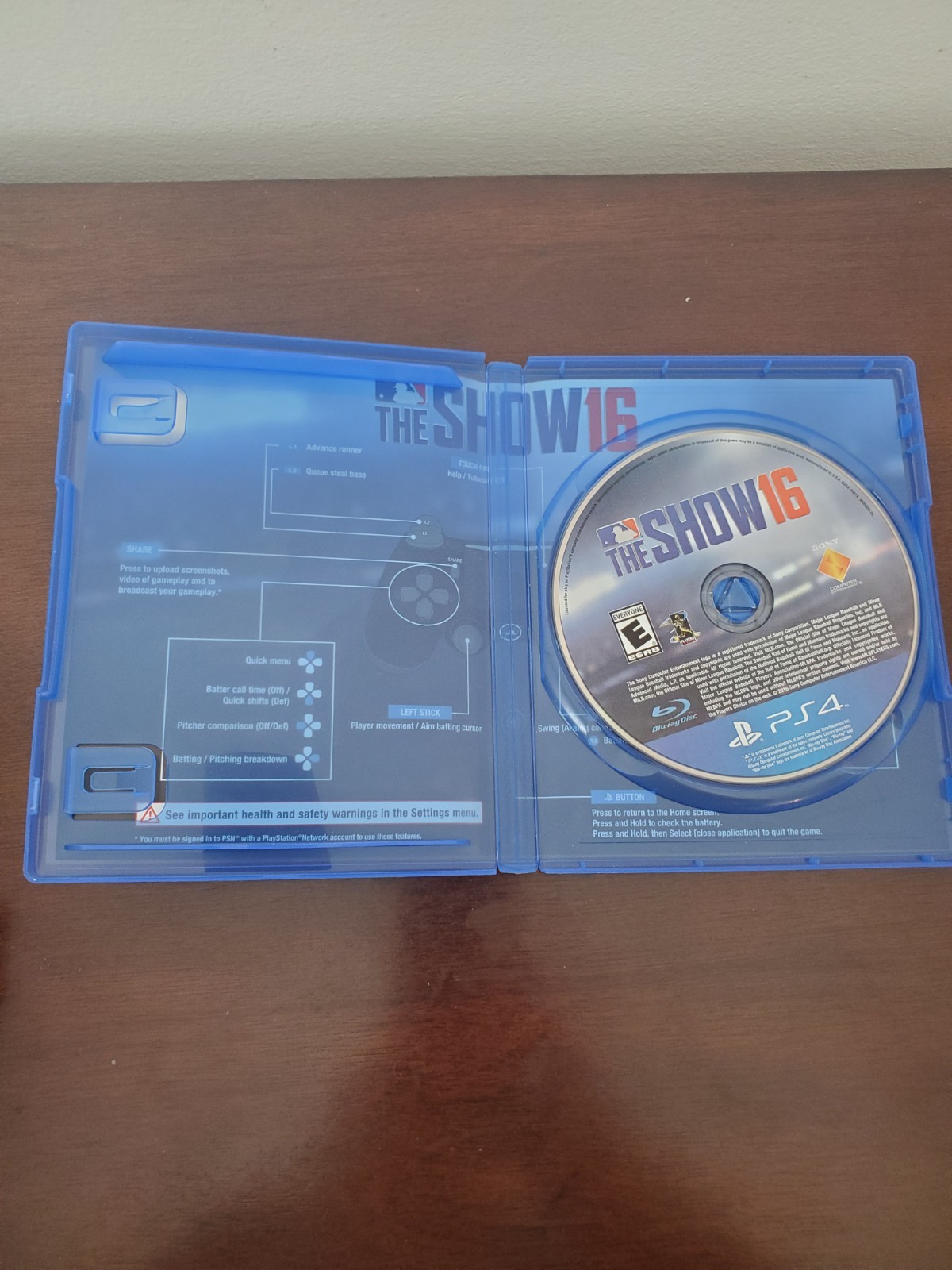 MLB: The Show 16 Sony PlayStation 4 Tested Working No Manual Video Game