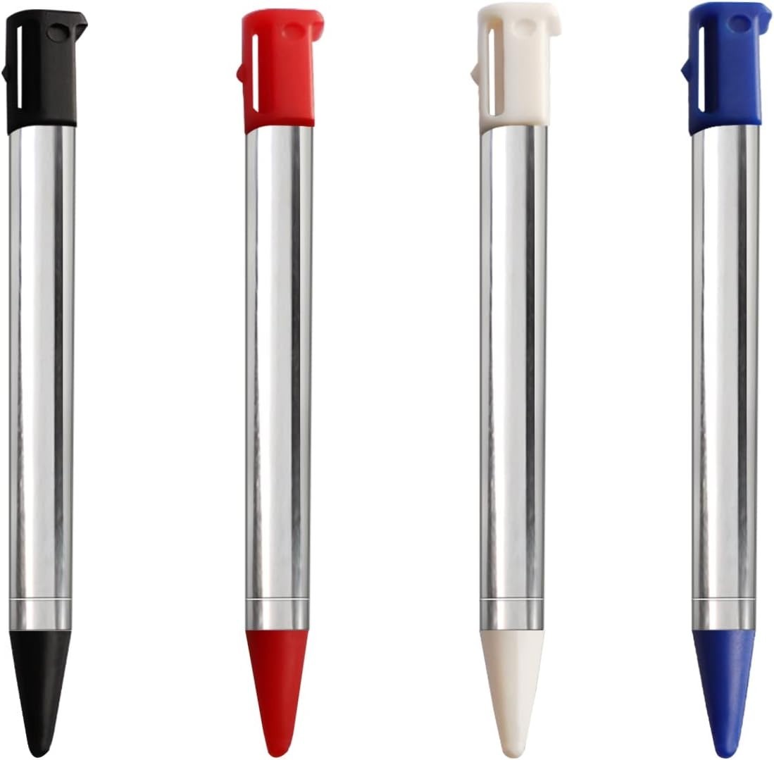 Multi Color Stylus Pen Set for Nintendo 3DS 4in1 Metal Touch Stylus Replacement