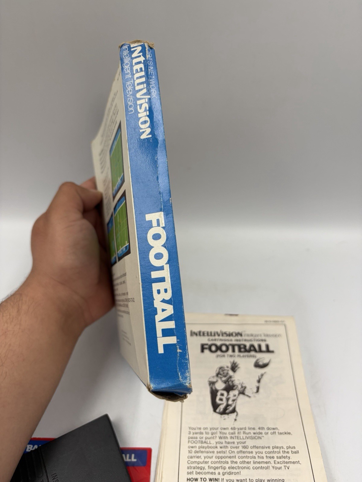 Rare! Mattel NFL Football Intellivision CIB 1979 with Overlays Playbook