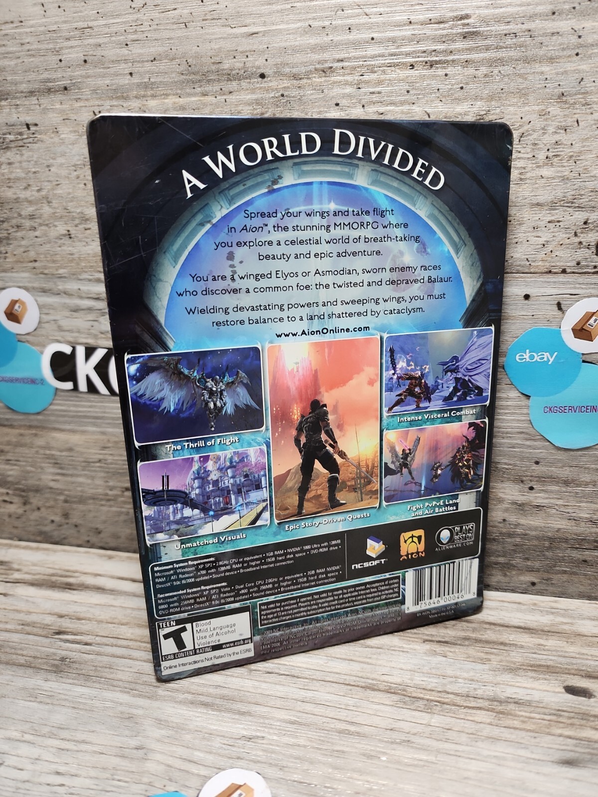AION A WORLD DIVIDED – PC Video Game – STEELBOOK Edition