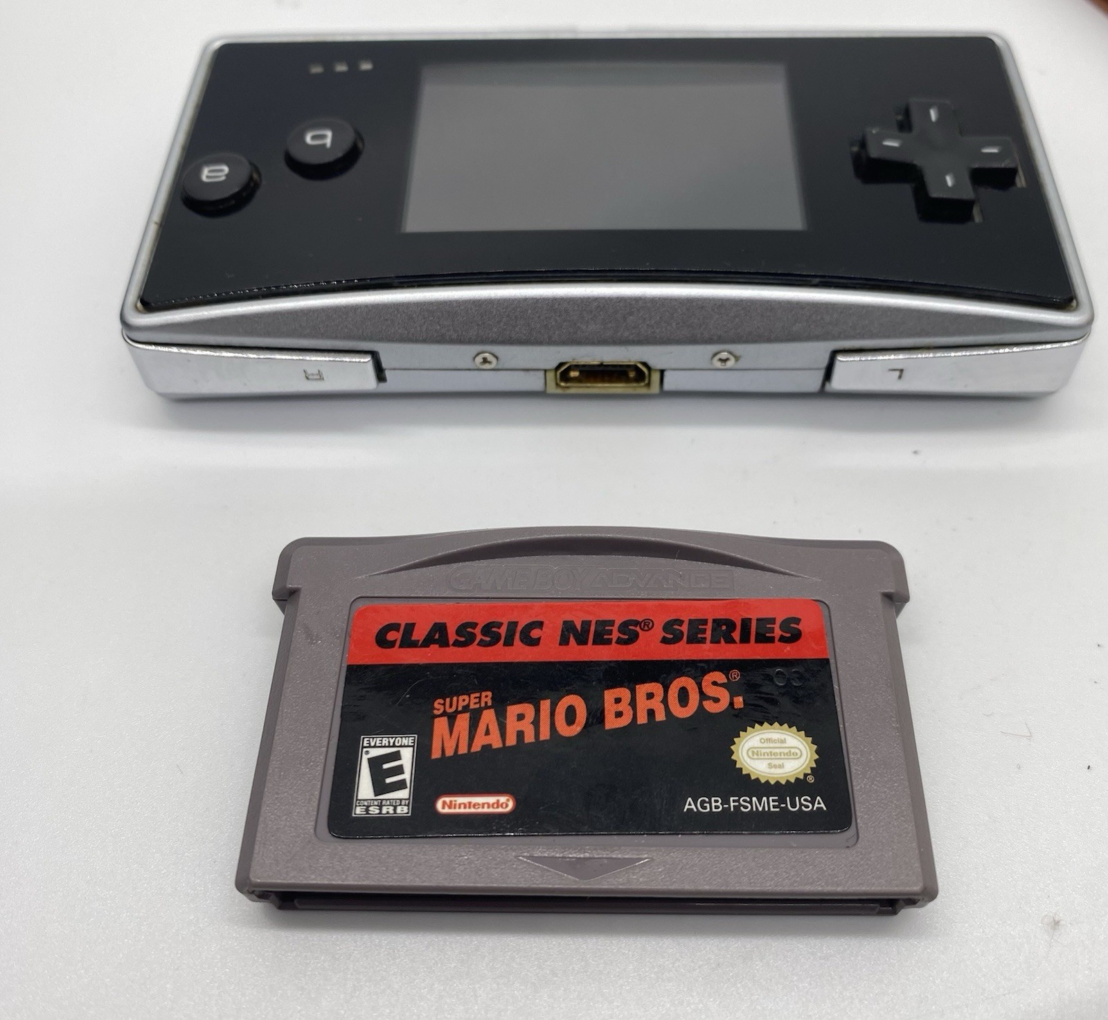 Nintendo Game Boy Micro Bundle Lot w/ Super Mario & 7 Games + Charger