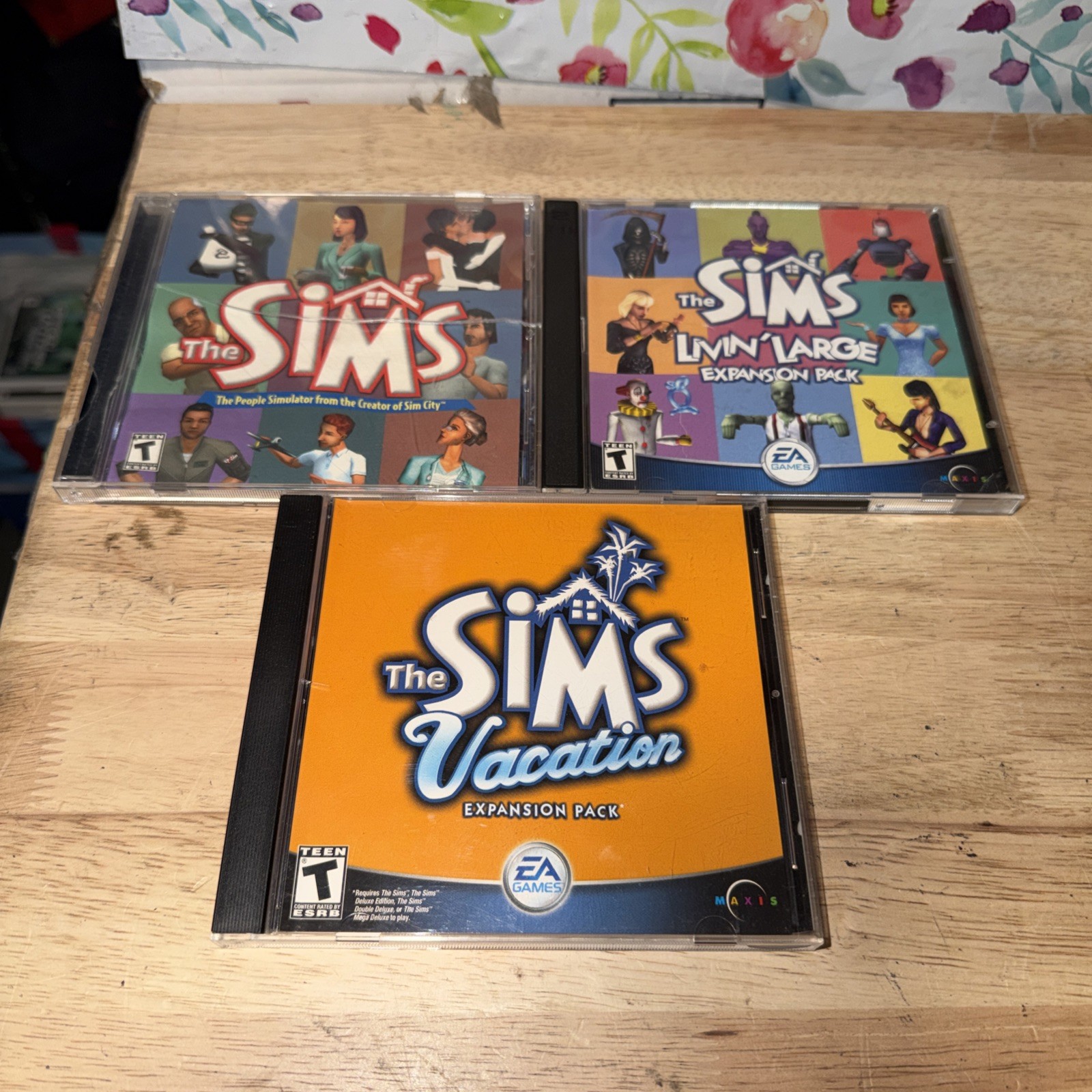 Sims Pc Games Early 2000s Game And 2 Expansion Packs. See Photo’s
