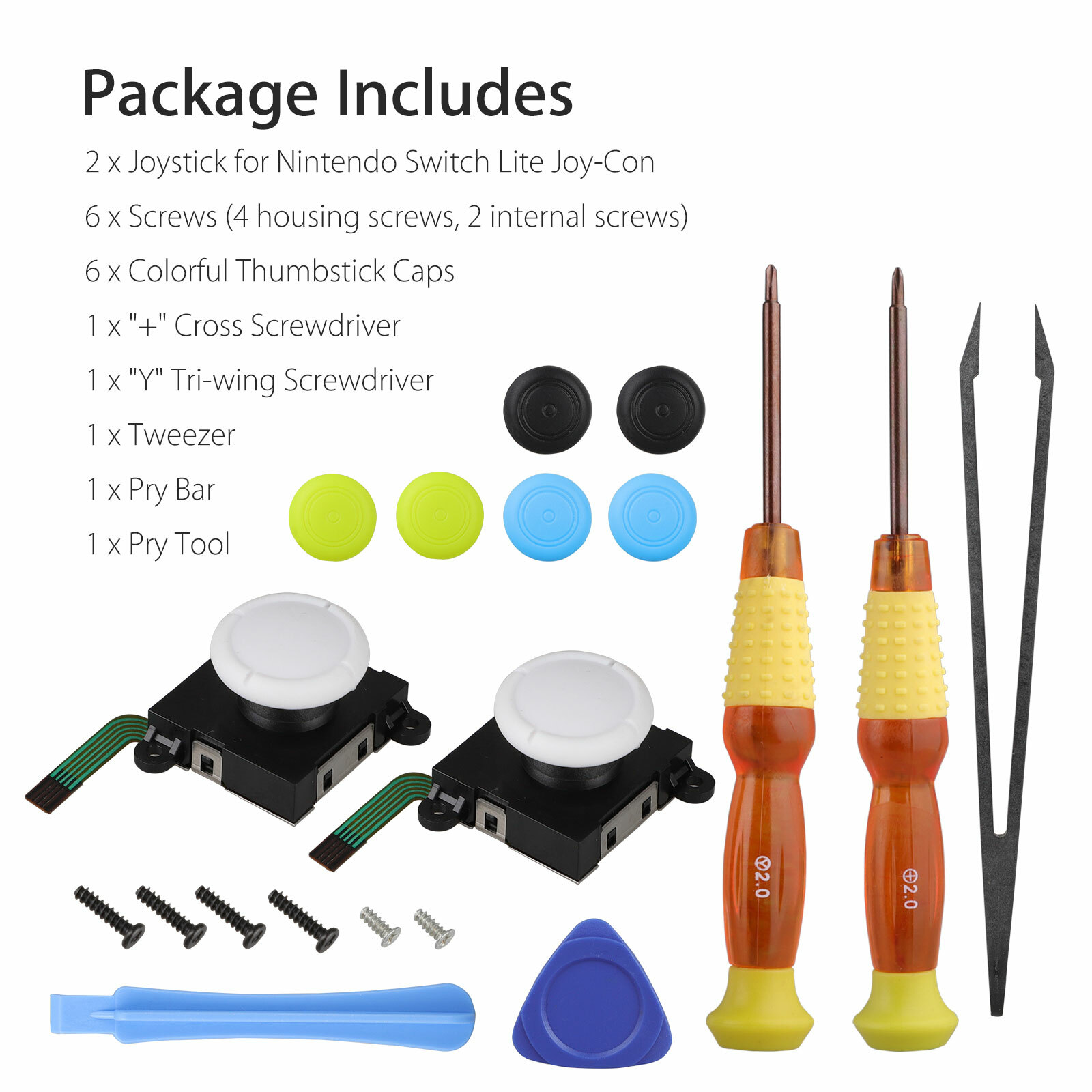For Nintendo Switch Lite 19in1 Analog Joystick Replacement Repair Tool Kit Set