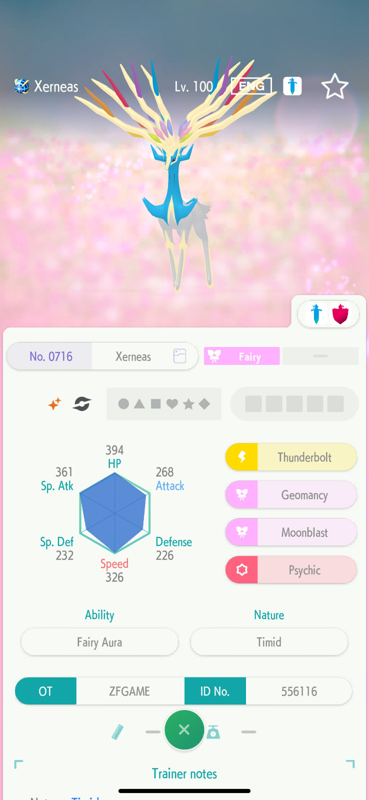 ✨6IV SHINY Xerneas + EVS🚀 POKEMON HOME✨Champions✨Online delivery⚡
