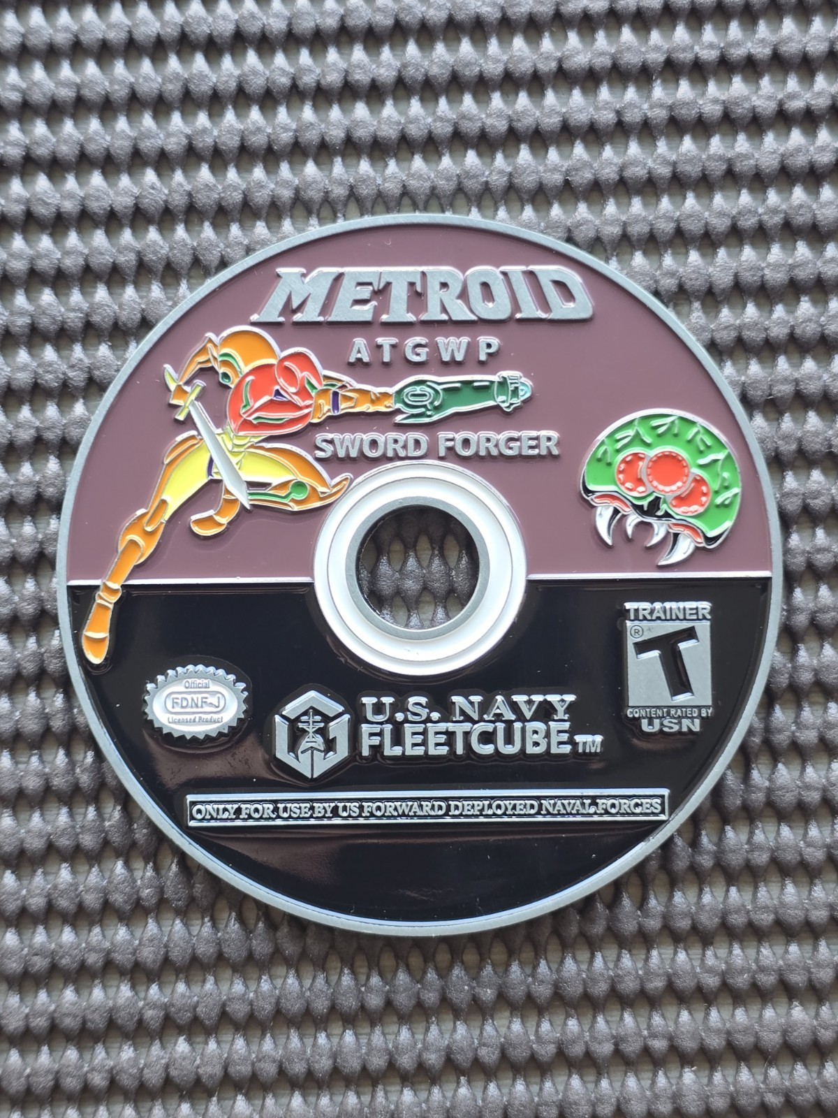 Nintendo Metroid Challenge Coin Medal Gamecube Rare Promo US NAVY GC NES Type 3