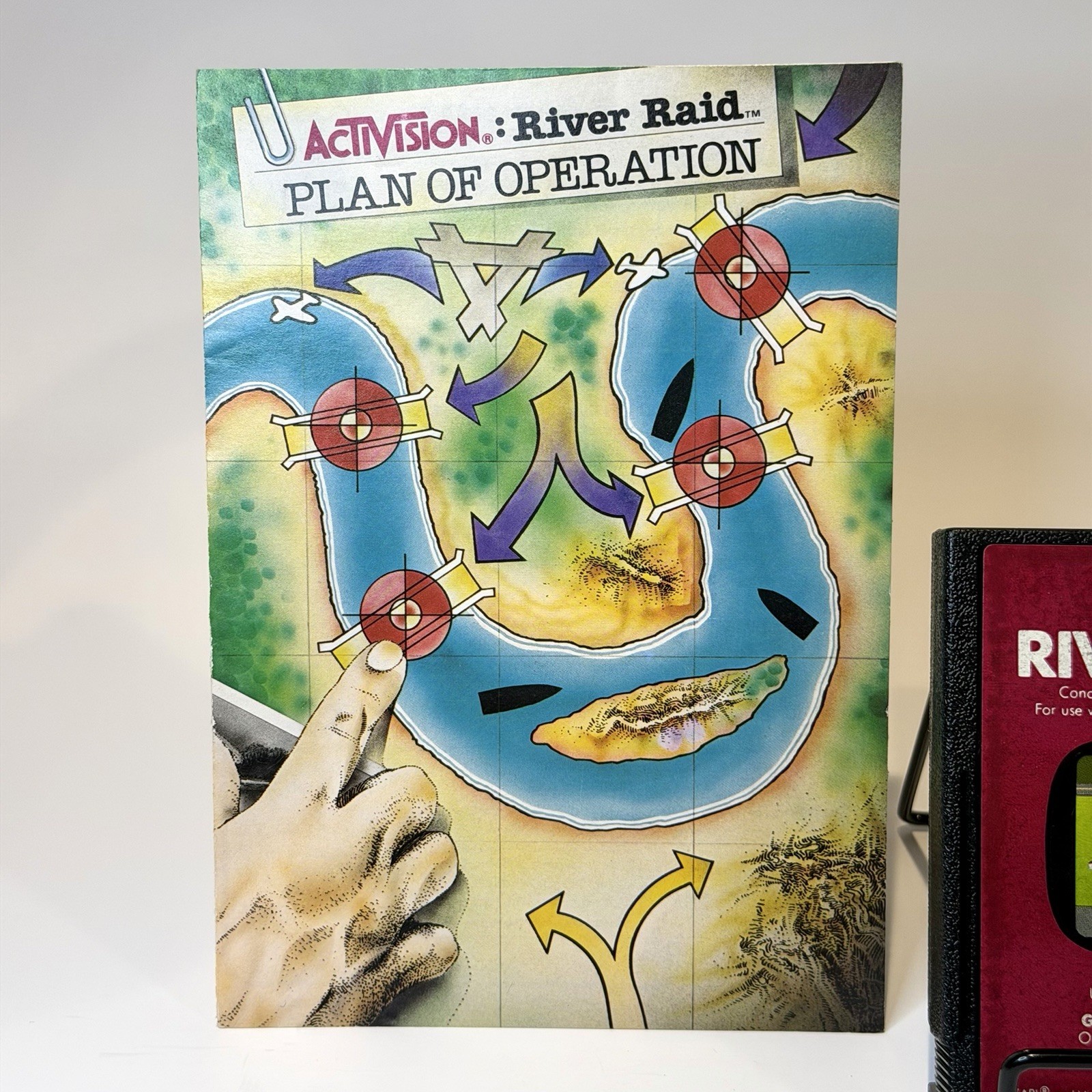 Vintage Activision River Raid Atari 2600 1982 Video Game Cartridge Tested-WORKS!