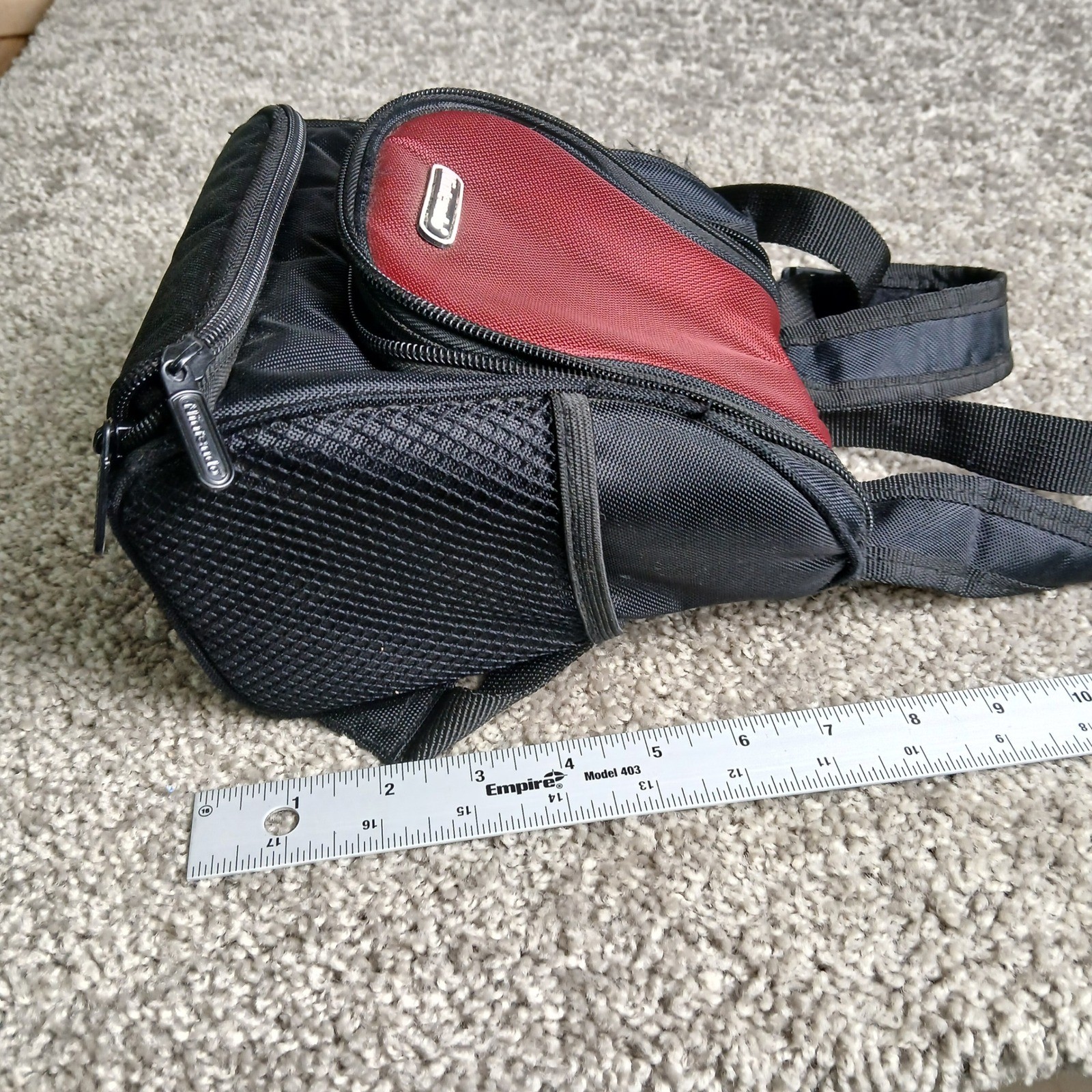Nintendo DS Travel Backpack Bag Red Black Console Carrying Case Accessory