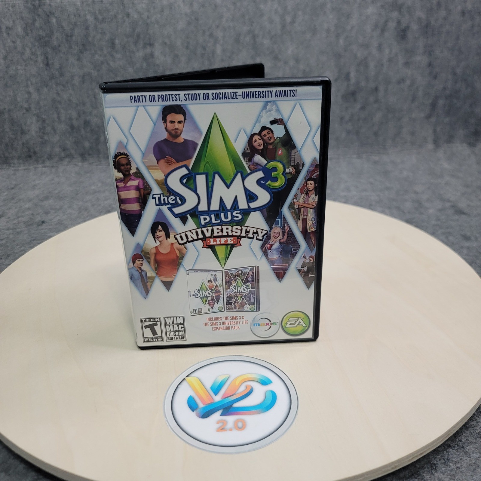 PC/Mac The Sims 3 Plus University Life Bundle NTSC Physical Disc Case