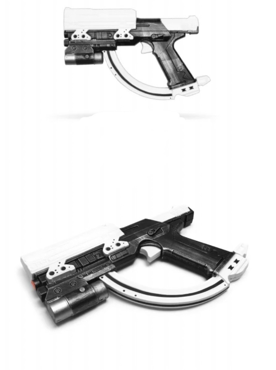 Forerunner Pistol Replica Foam Video Games Props Cosplay