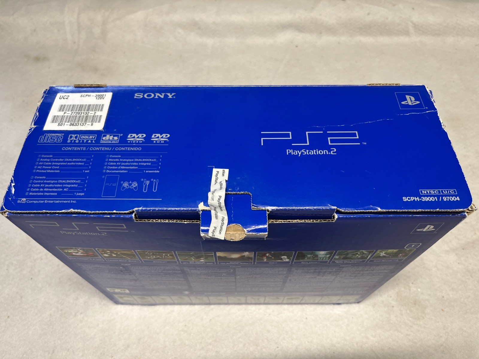 Barely Used Sony Playstation 2 PS2 Console System 39001 Complete in Original BOX