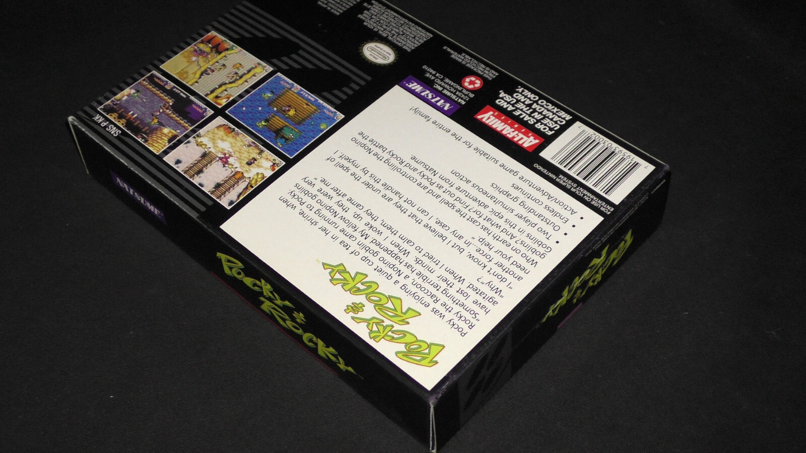 Pocky & Rocky [Box Only] Super Nintendo SNES Natsume NES And An