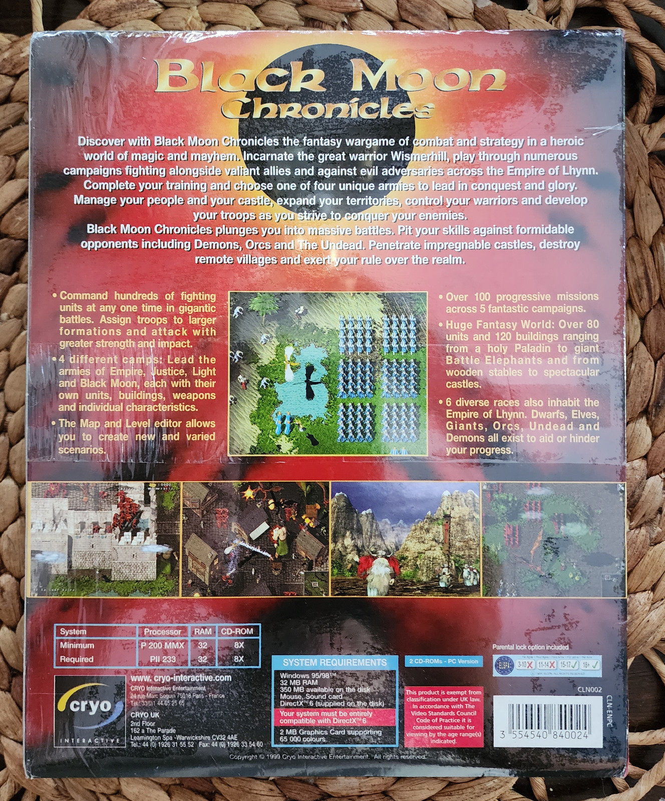 Black Moon Chronicles (1999) PC NEW US Factory Sealed Big Box Retail Edition