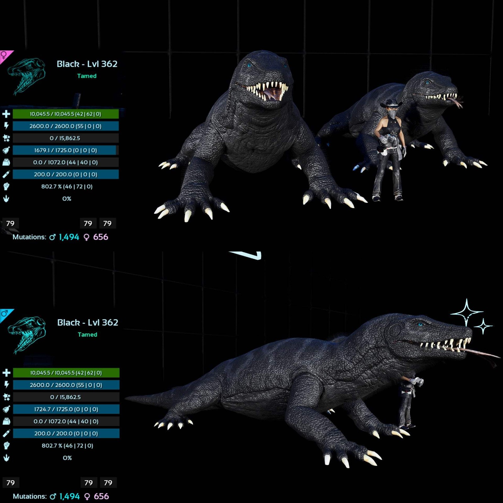 ASA PVE 🦖ARK Survival Ascended Megalania 362Lvl toxin utility
