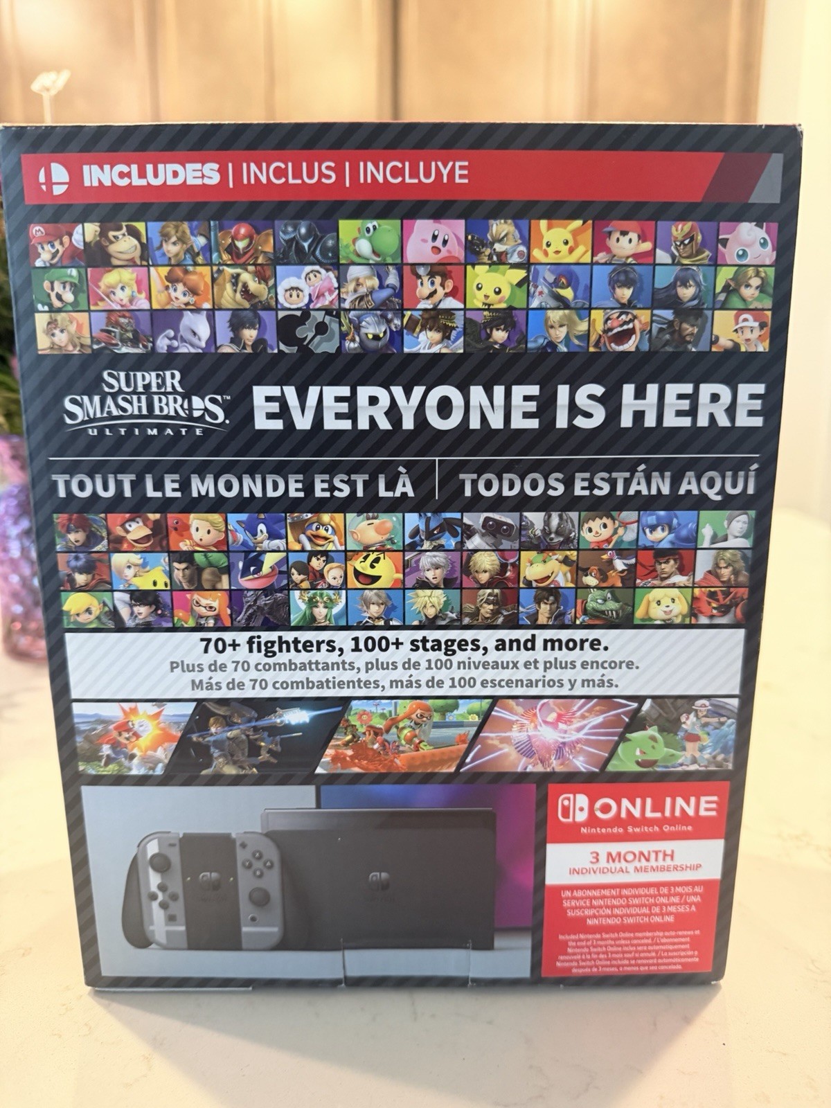 Nintendo Switch (OLED Model) Super Smash Bros. Bundle 64GB Console – Gray