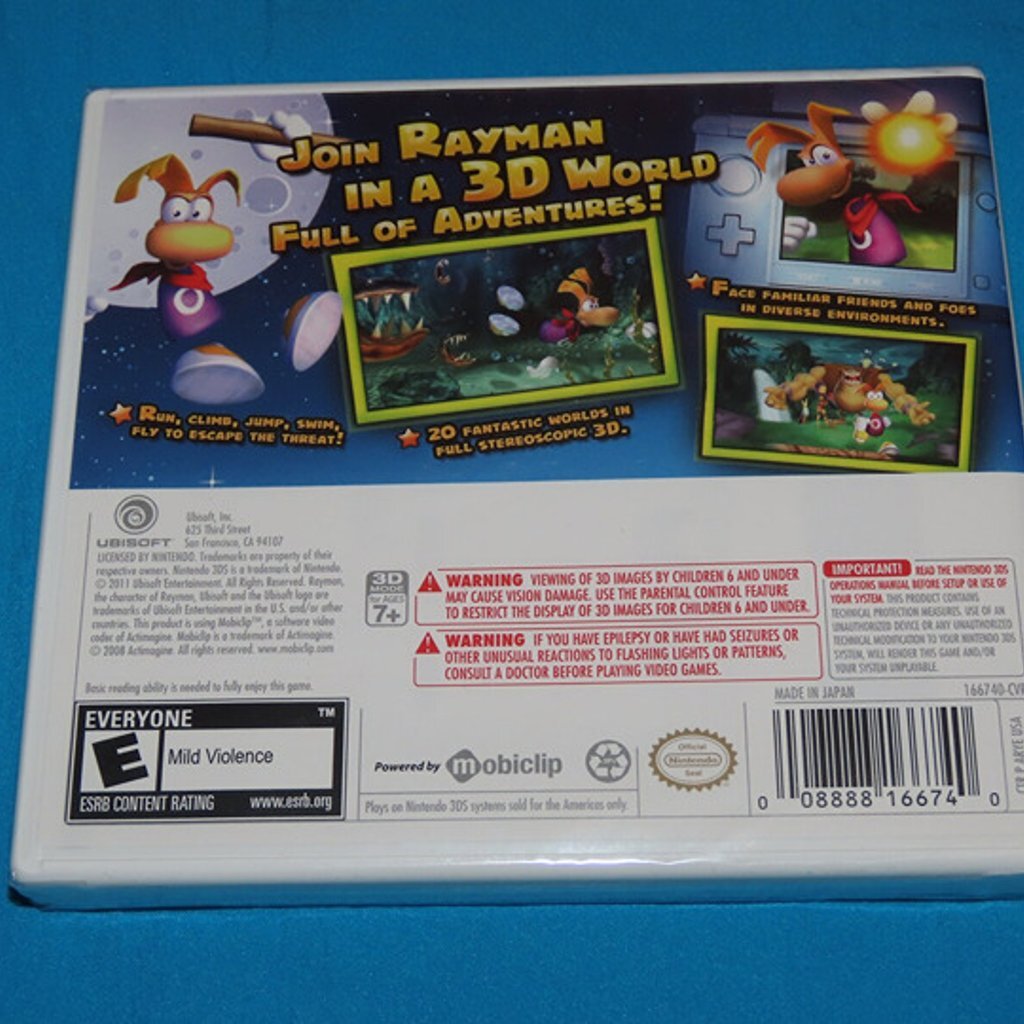Rayman 3D Nintendo 3DS Video Game Brand New / Sealed