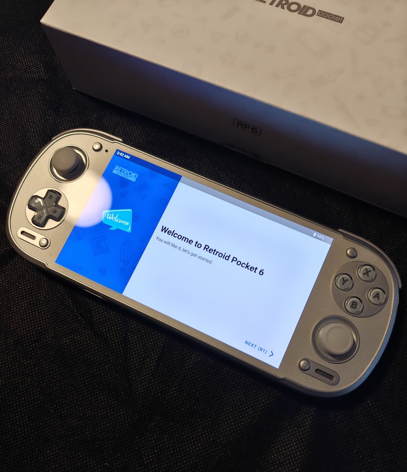 Retroid Pocket 6 12GB 128GB Silver Stick Top OLED Handheld Gaming Console