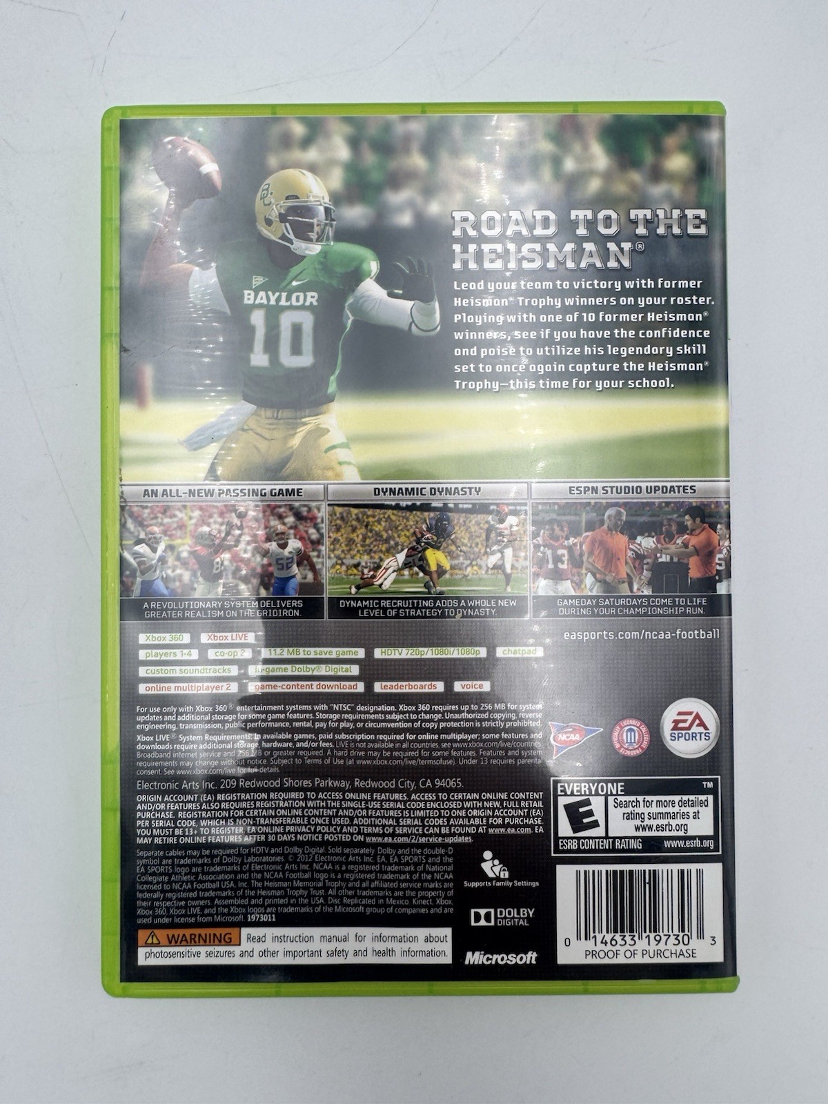 NCAA Football 13 (Microsoft Xbox 360, 2012) Authentic Tested CIB VGC Fast Ship