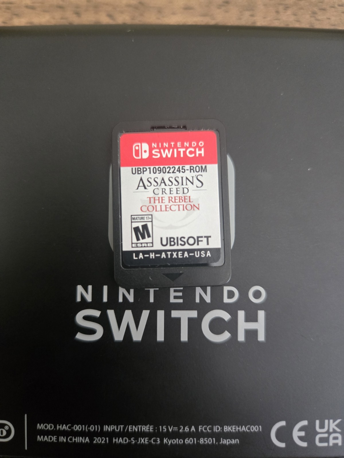 Nintendo Switch HAC-001(-01) Gray Console w/ Case + Assassin’s Creed Game