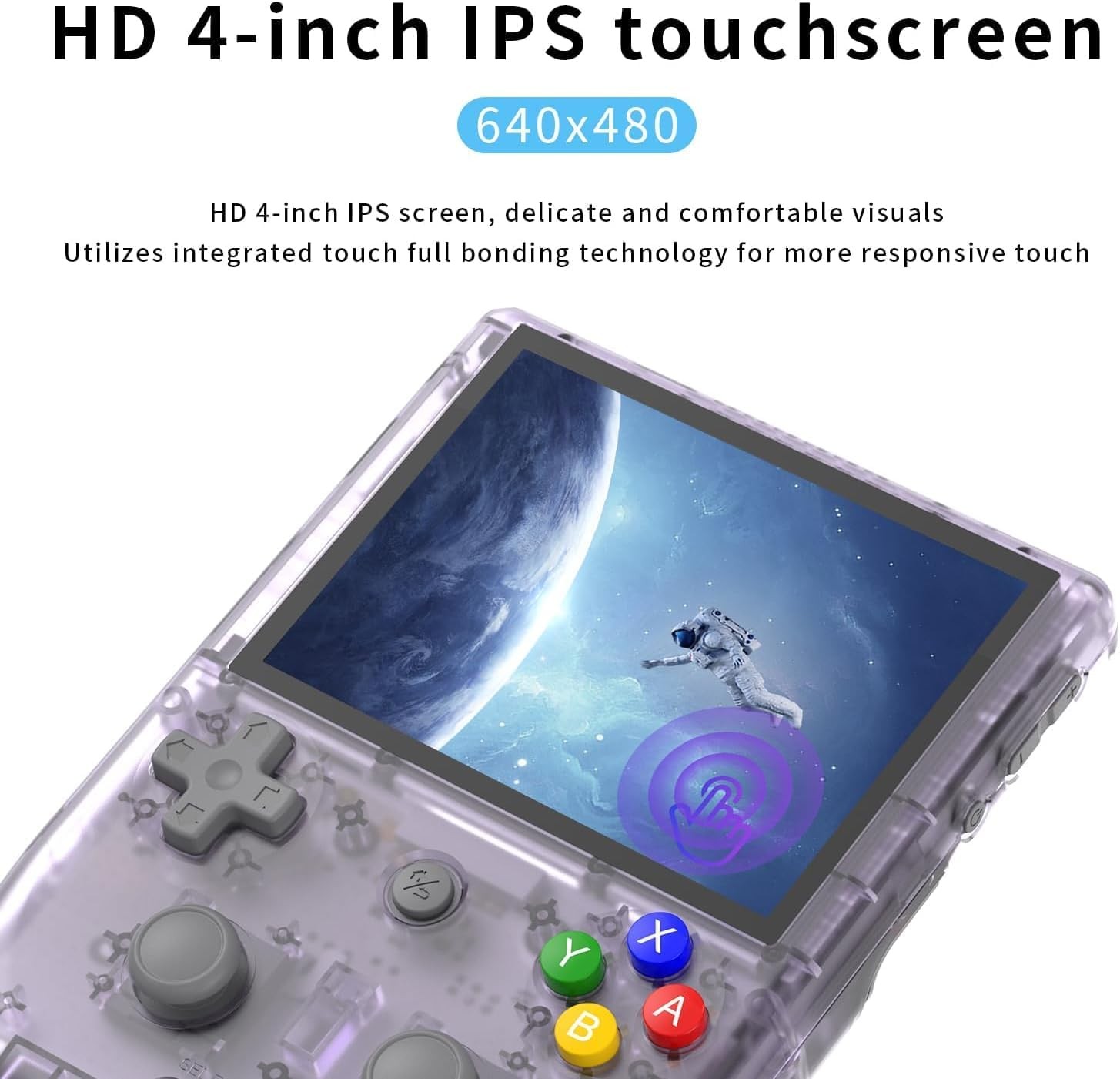 RG405V Retro Handheld Android 12 128GB Transparent Purple
