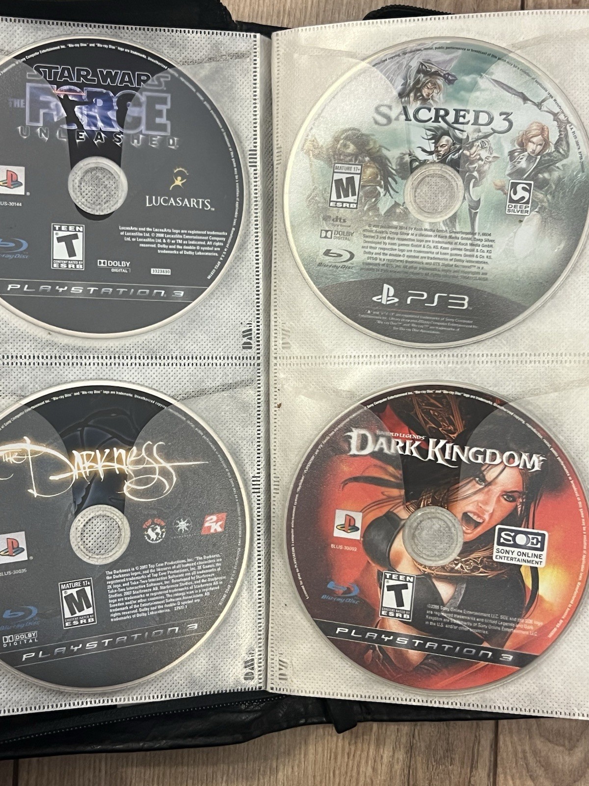 Lot Of 64 Sony Playstation 3 PS3 Disc Only Games Binder Untested Mixed Games