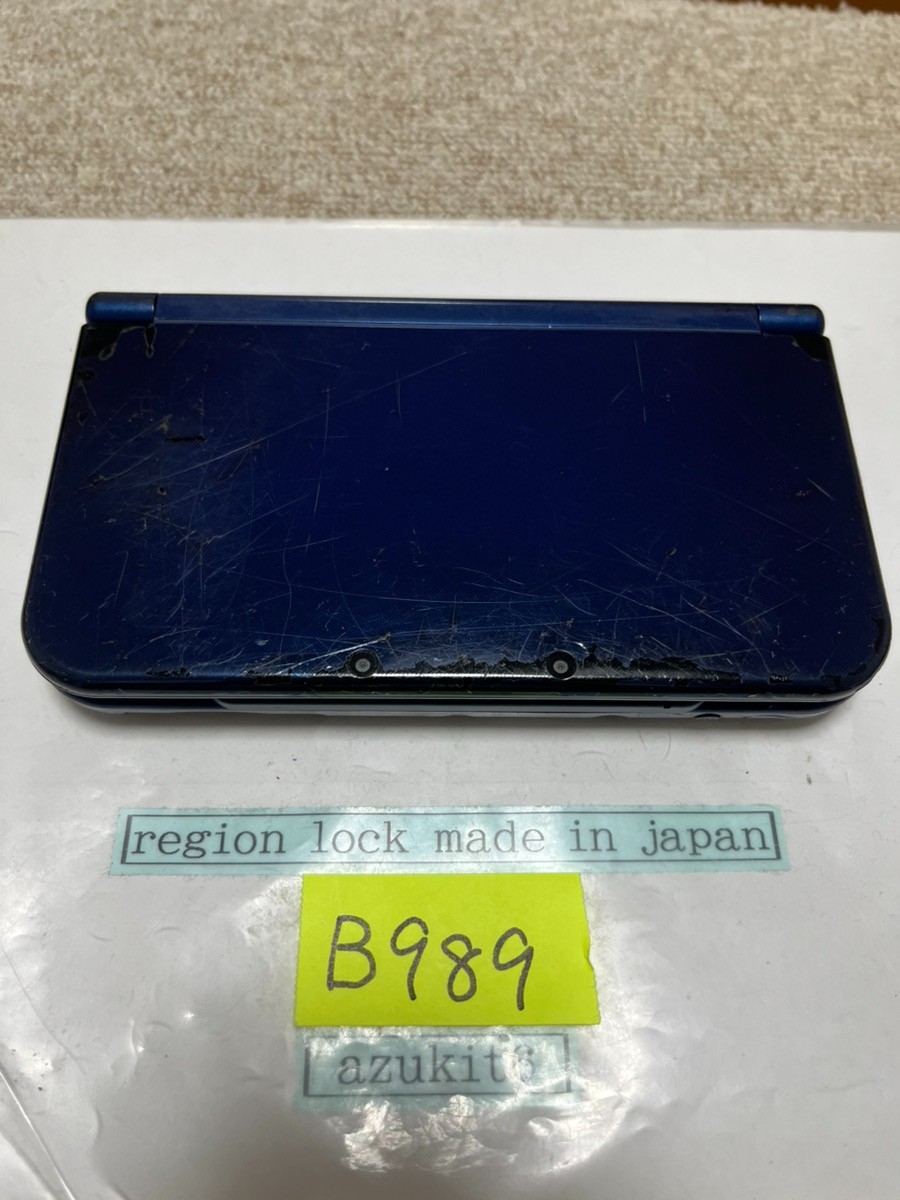 New 3DS LL XL Metalic blue Japan Nintendo Console region Japanese B989