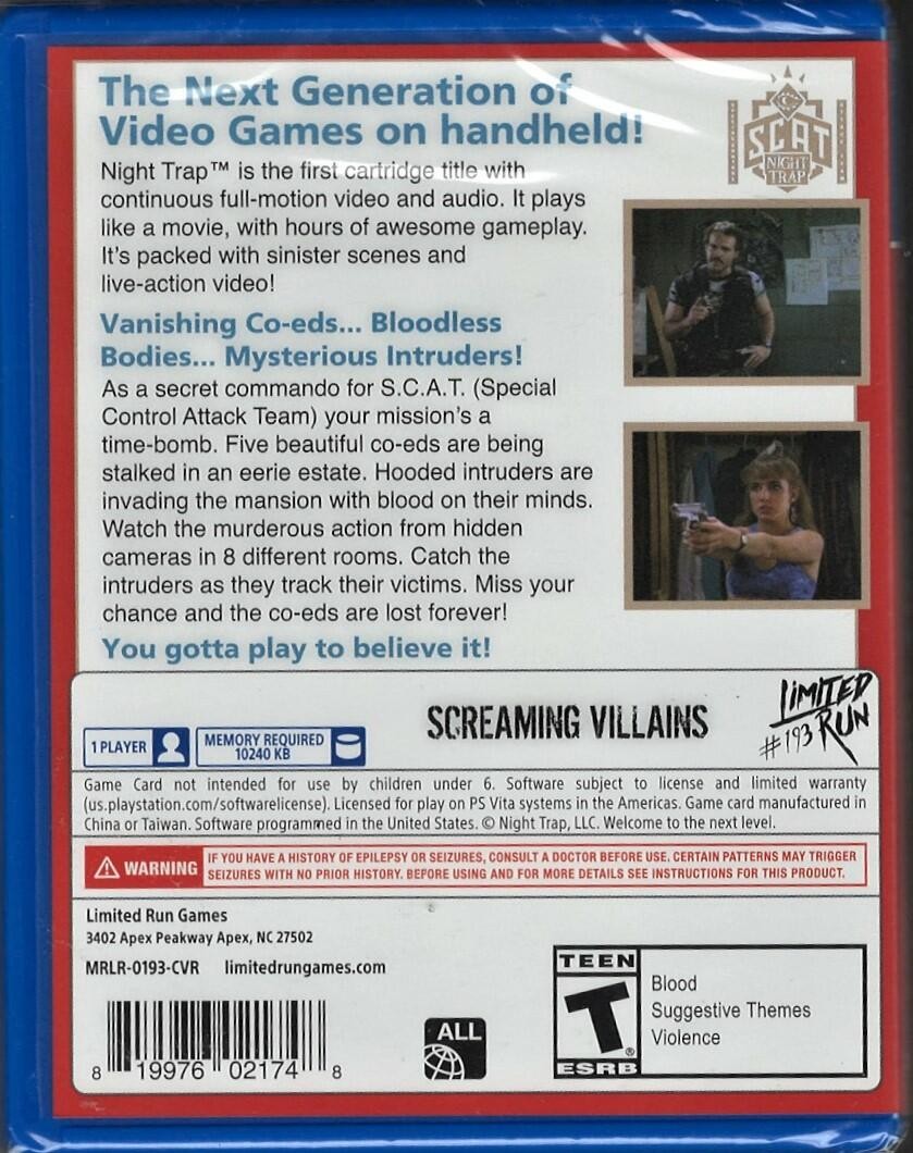 Night Trap – PlayStation Vita