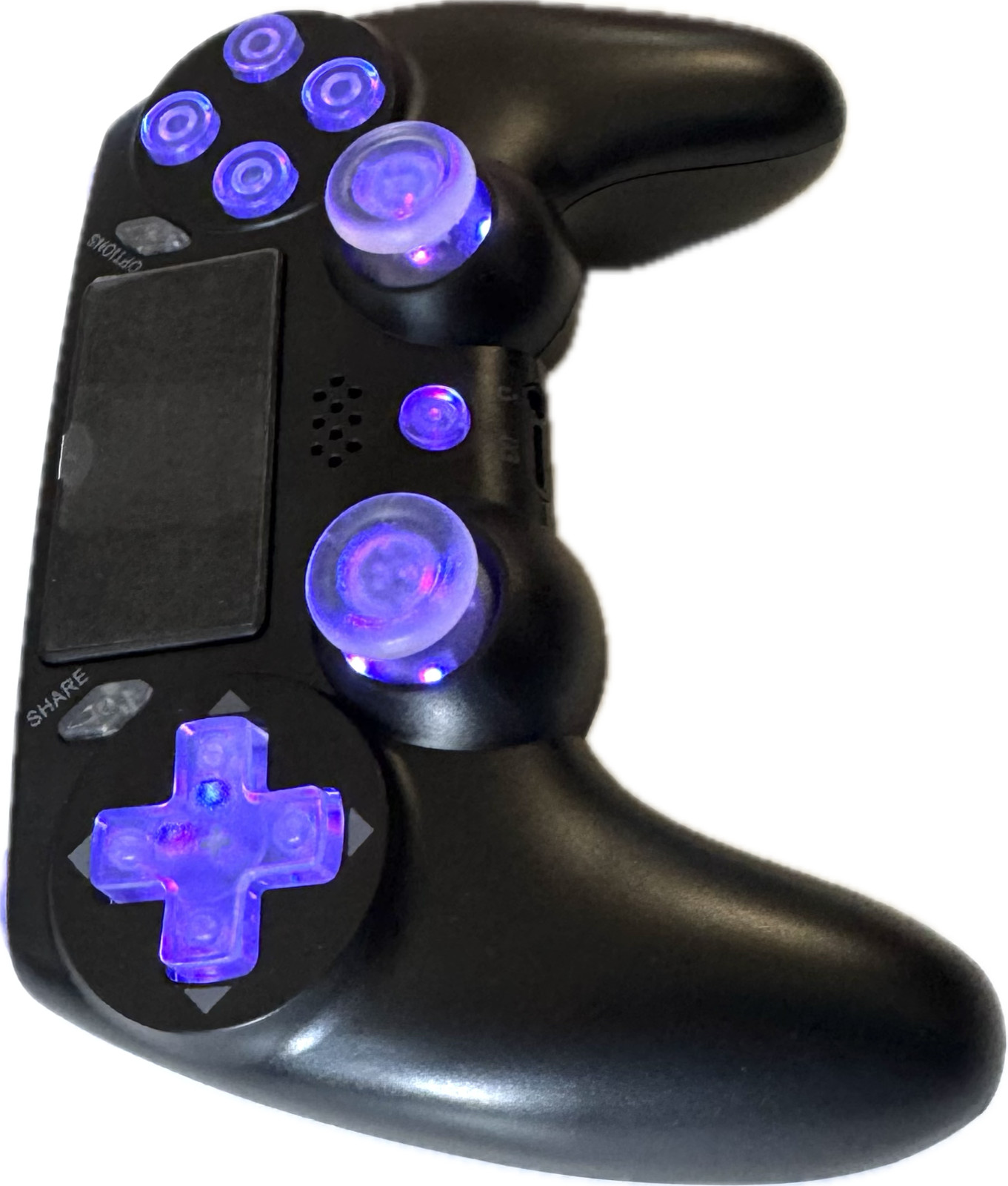 Controller for PS4, RGB Black Color, Compatible with PS4 and PC