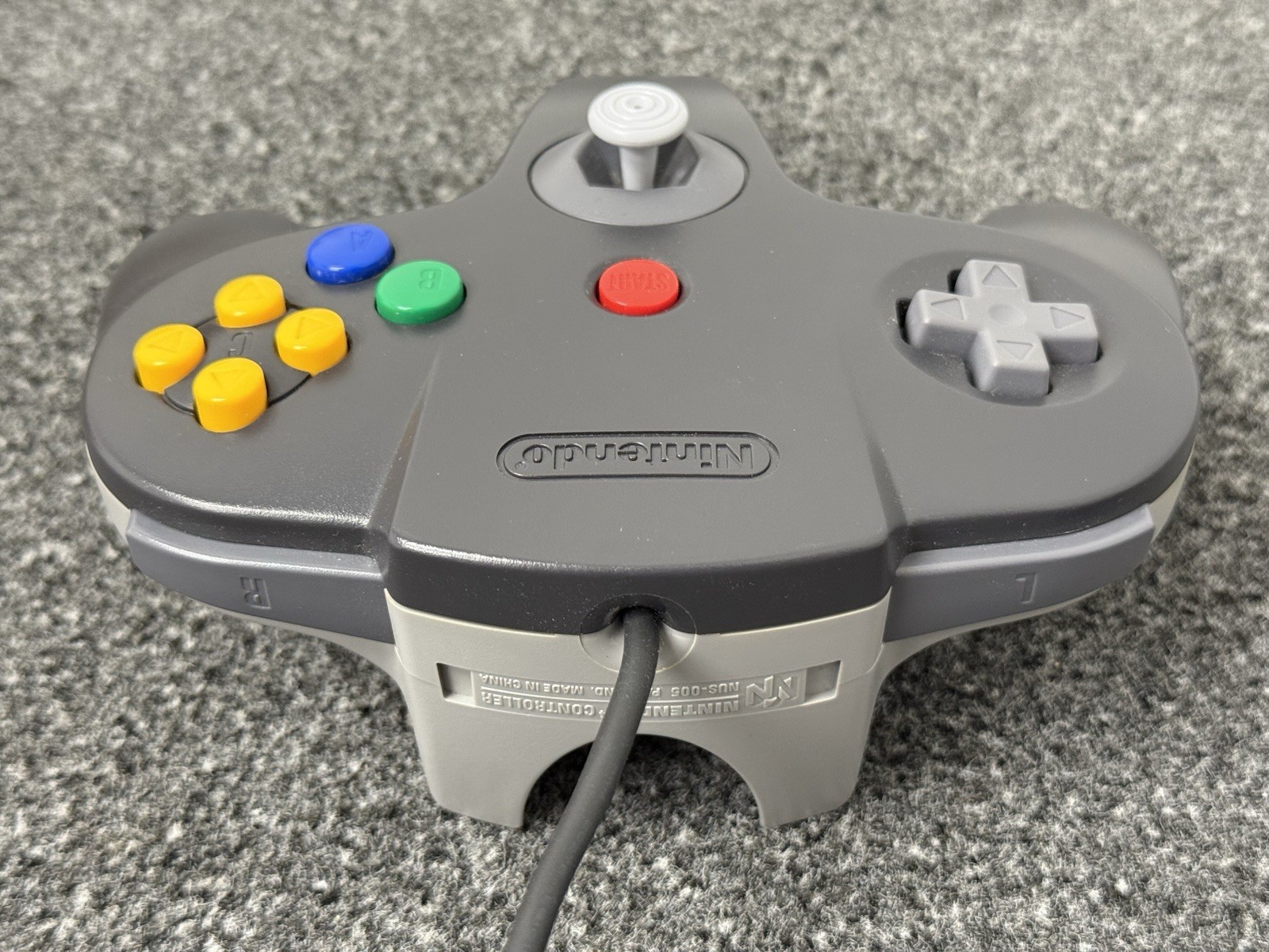 Nintendo 64 Black & Gray Japanese Limited Edition N64 Controller Complete In Box
