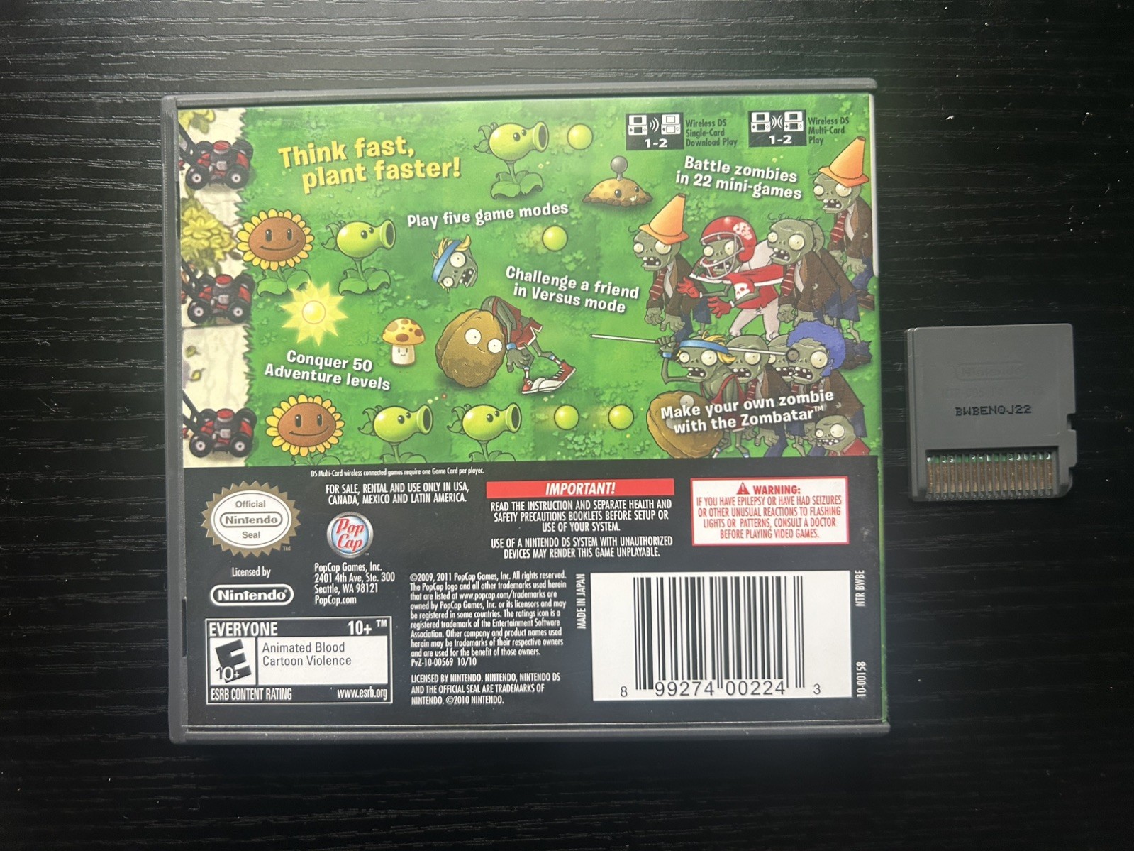Plants vs. Zombies (Nintendo DS, 2011)