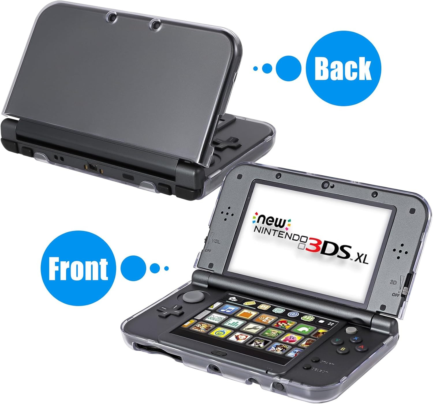 New 3DS XL Case – Ultra Clear Crystal Transparent Hard Shell Protective Case Cov
