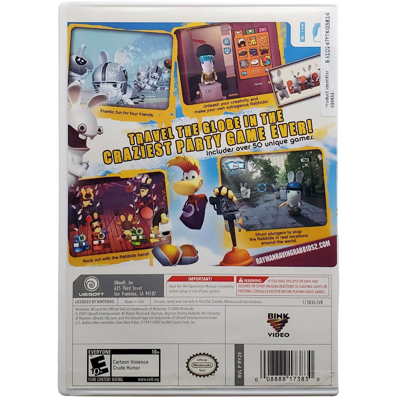 Rayman Raving Rabbids 2 – Nintendo Wii Tested 1Y Guarantee