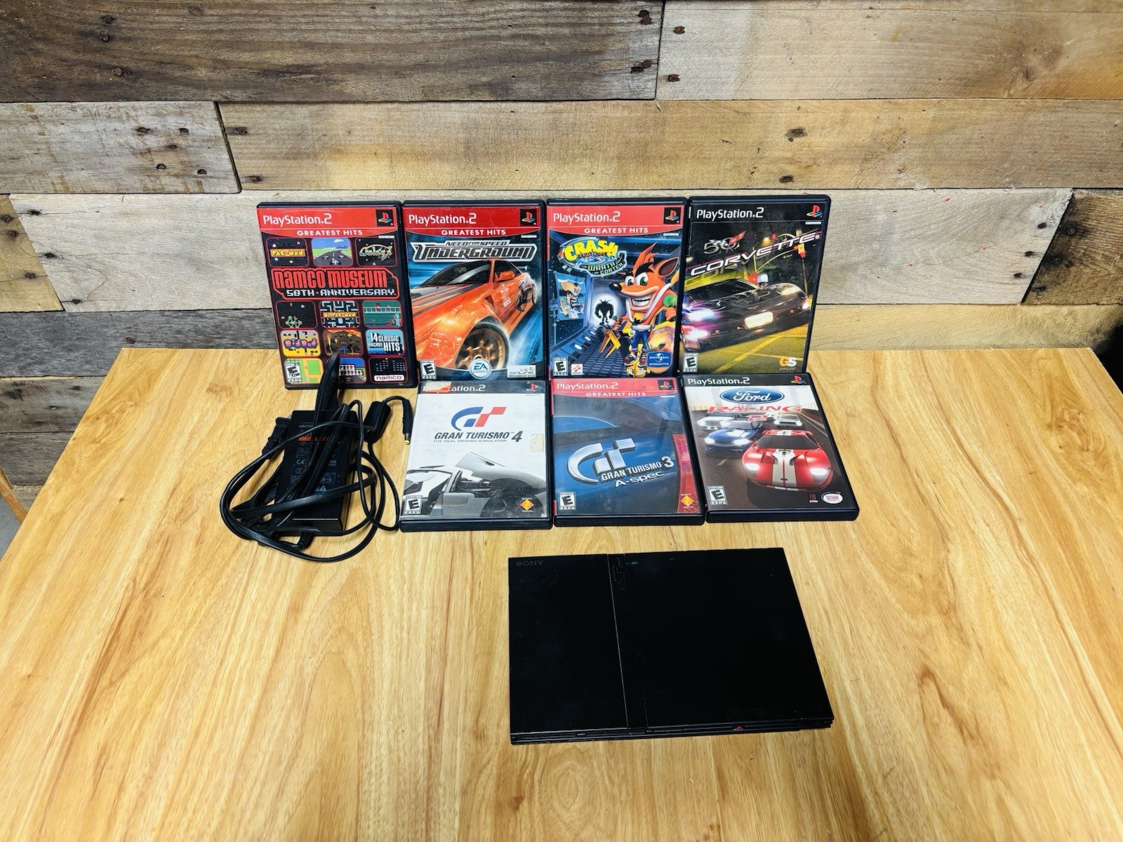 Sony PlayStation 2 Slim PS2 Black Console Gaming System Bundle SCPH-75001 Teste