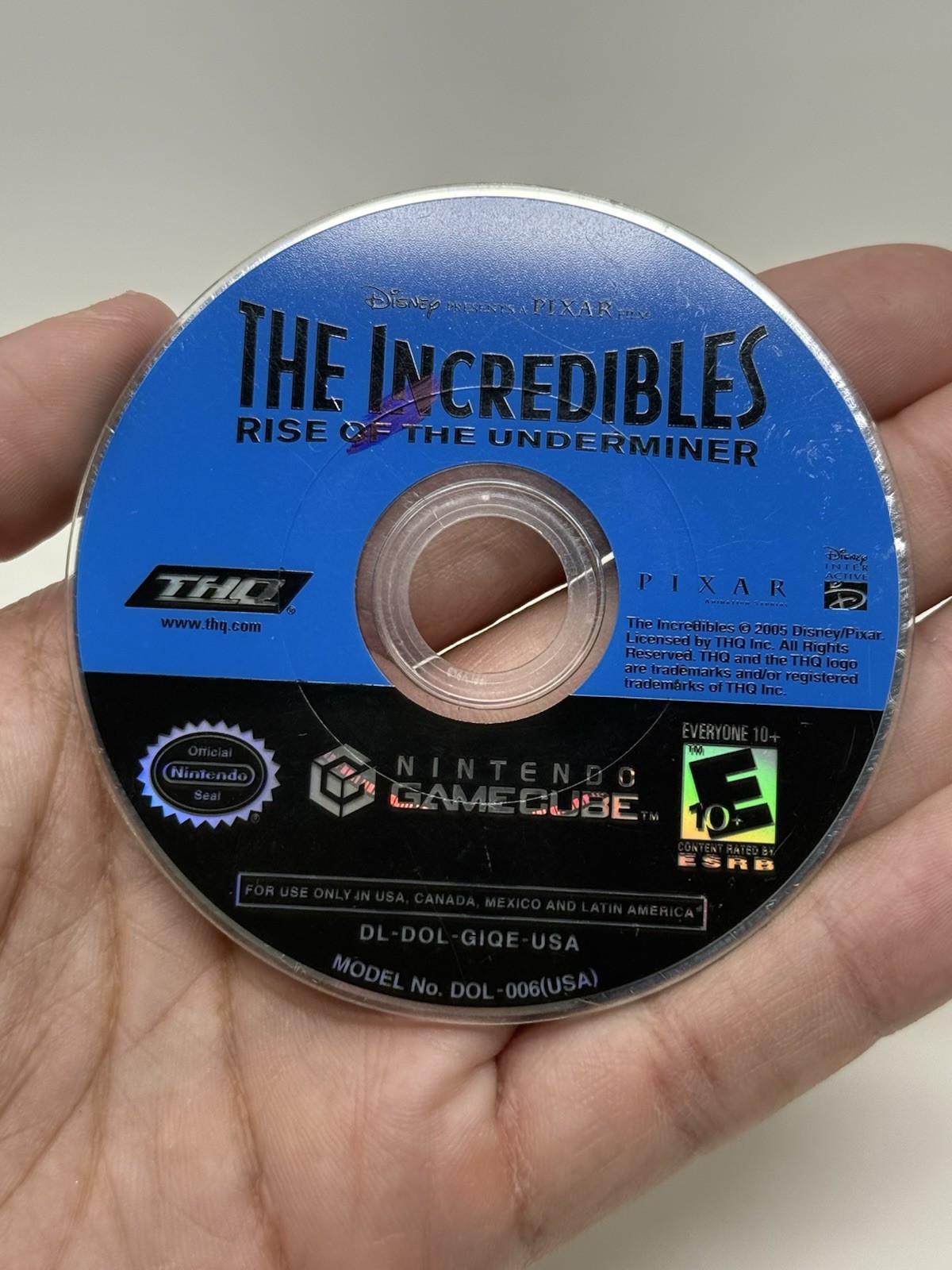 The Incredibles Rise of the Underminer Nintendo GameCube Mint Disc Only Tested