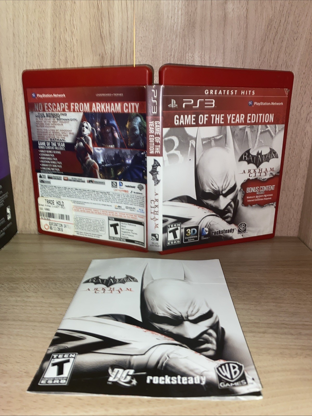 NO GAME Batman Arkham City PS3 CASE / Artwork / Manual Only NO GAME