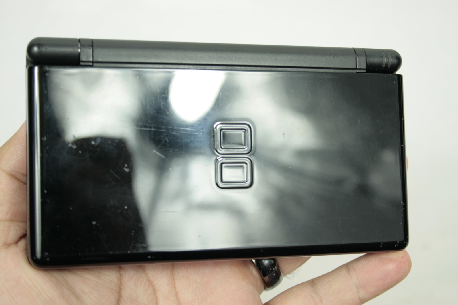Nintendo DS Lite Console Black Onyx with Stylus GBA Cover Tested FAST SHIPPING