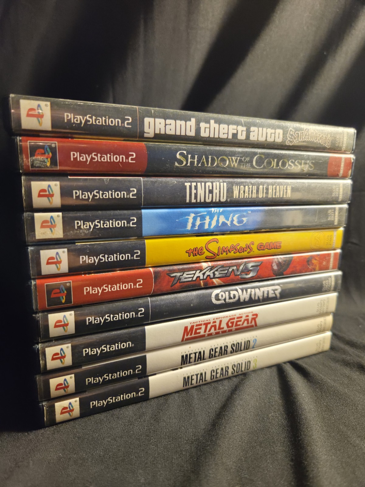 PlayStation 2 Game Lot 10 CIB Metal Gear Solid 1 2 3 GTA San Andreas Simpsons