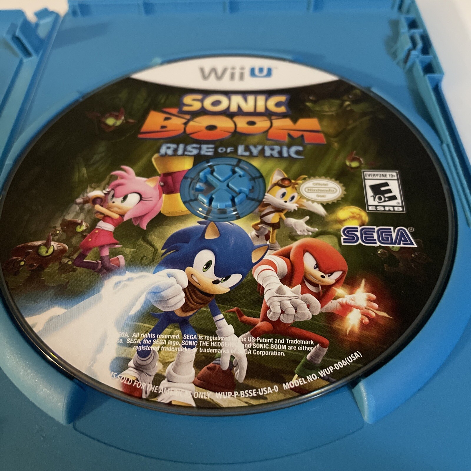 Sonic Boom: Rise of Lyric (Nintendo Wii U, 2014) No Manual