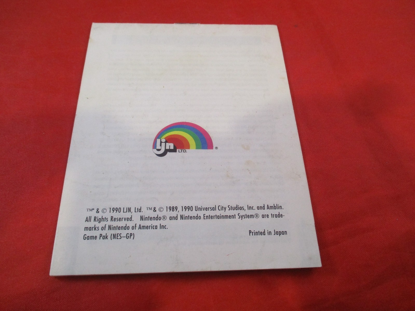 Dr. Chaos Nintendo NES Instruction Manual Booklet ONLY