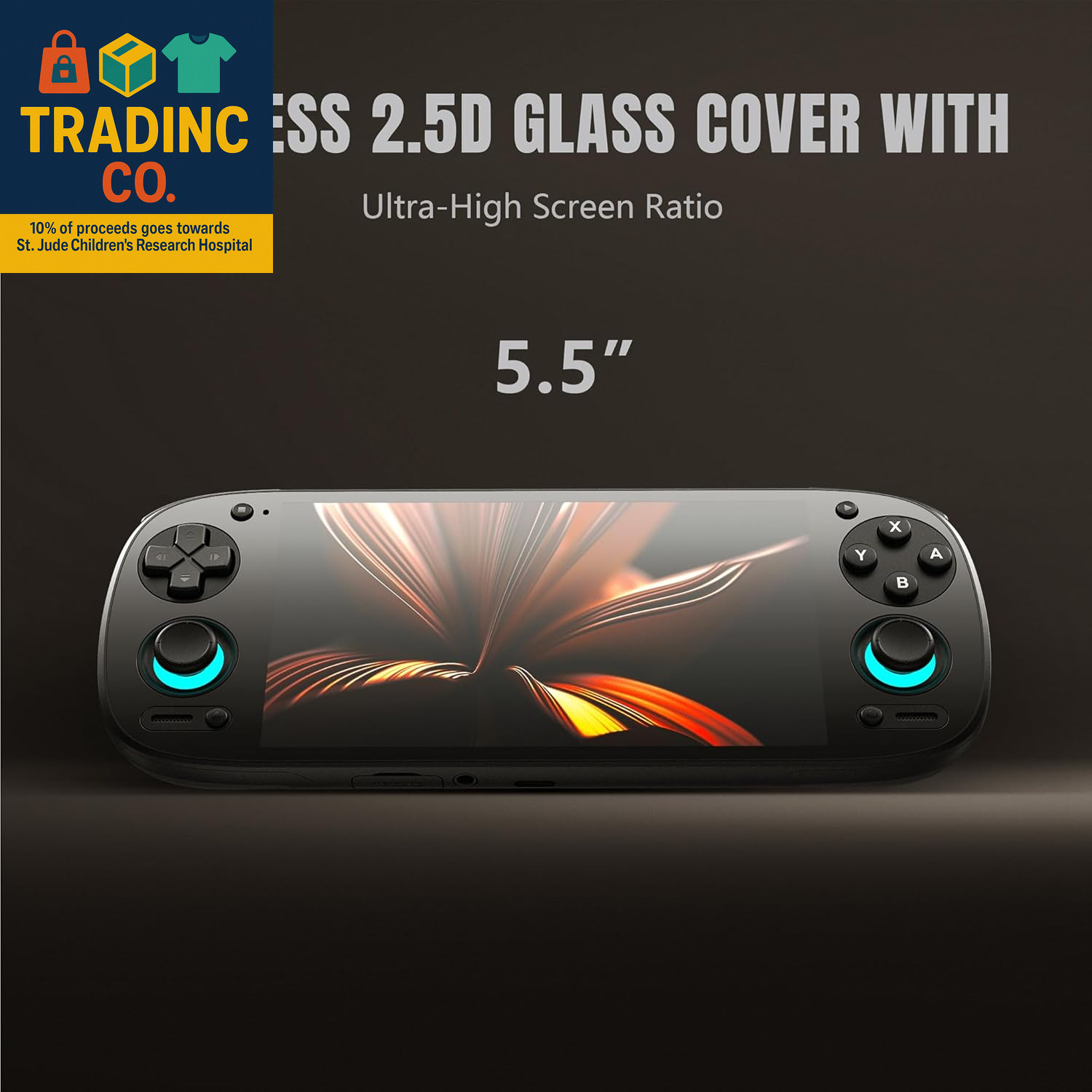 5 Retro Handheld Game Console, 8+128G, 5.5-Inch Touchscreen 1080P Portable Andro