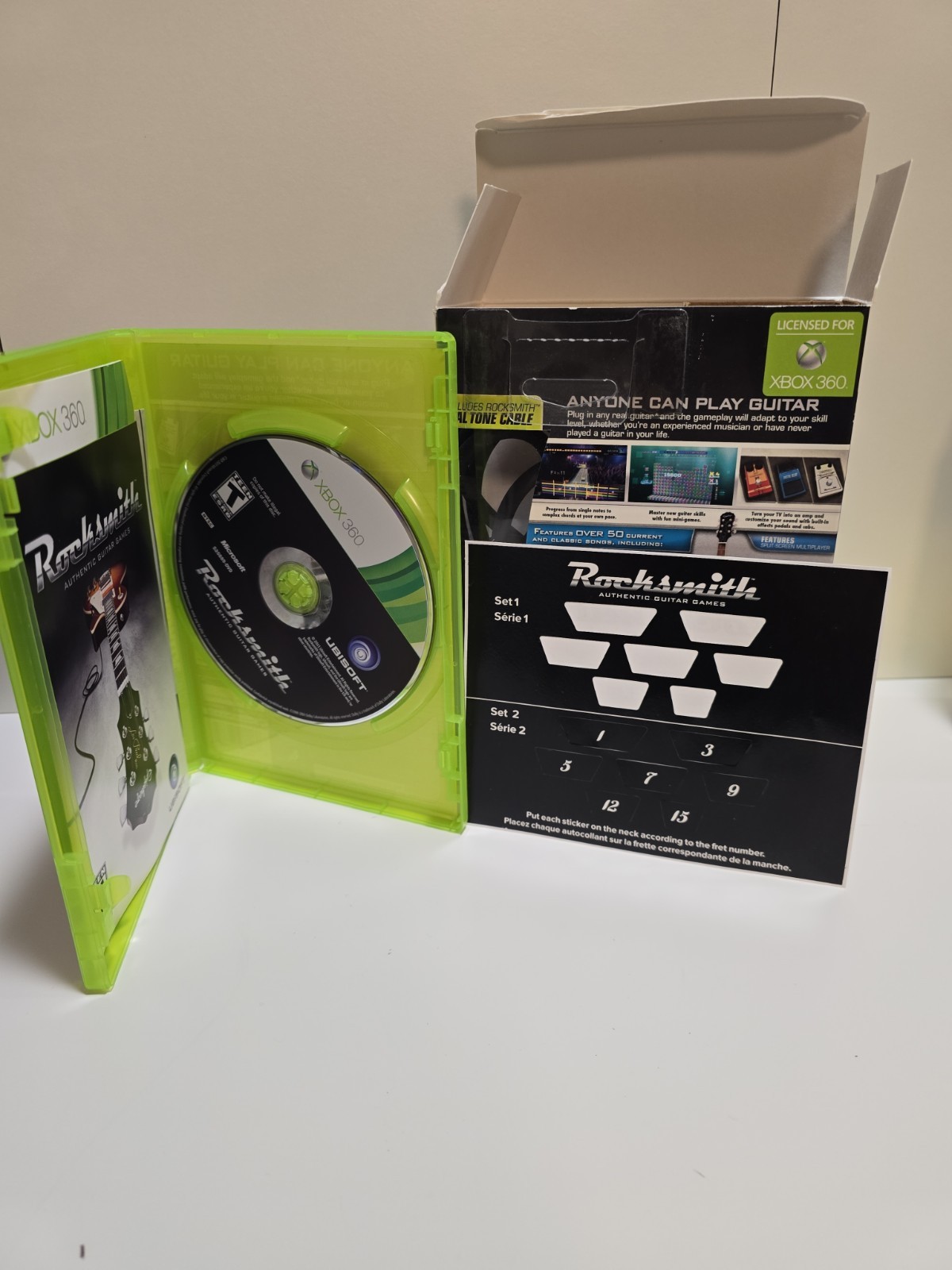 Rocksmith Xbox 360 w/ Real Tone Cable Box Manual Ubisoft